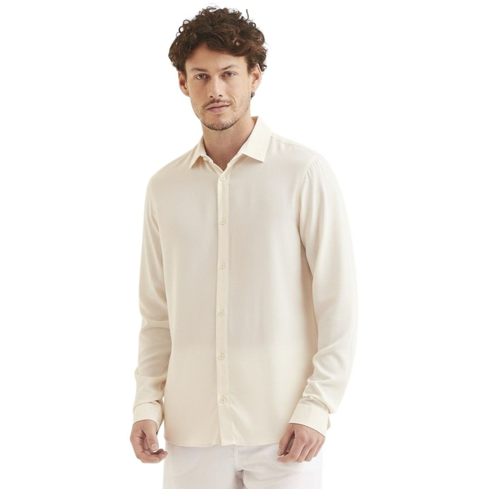 Imagem principal Camisa Masculina Manga Longa Casual Triton Praia Triton bege