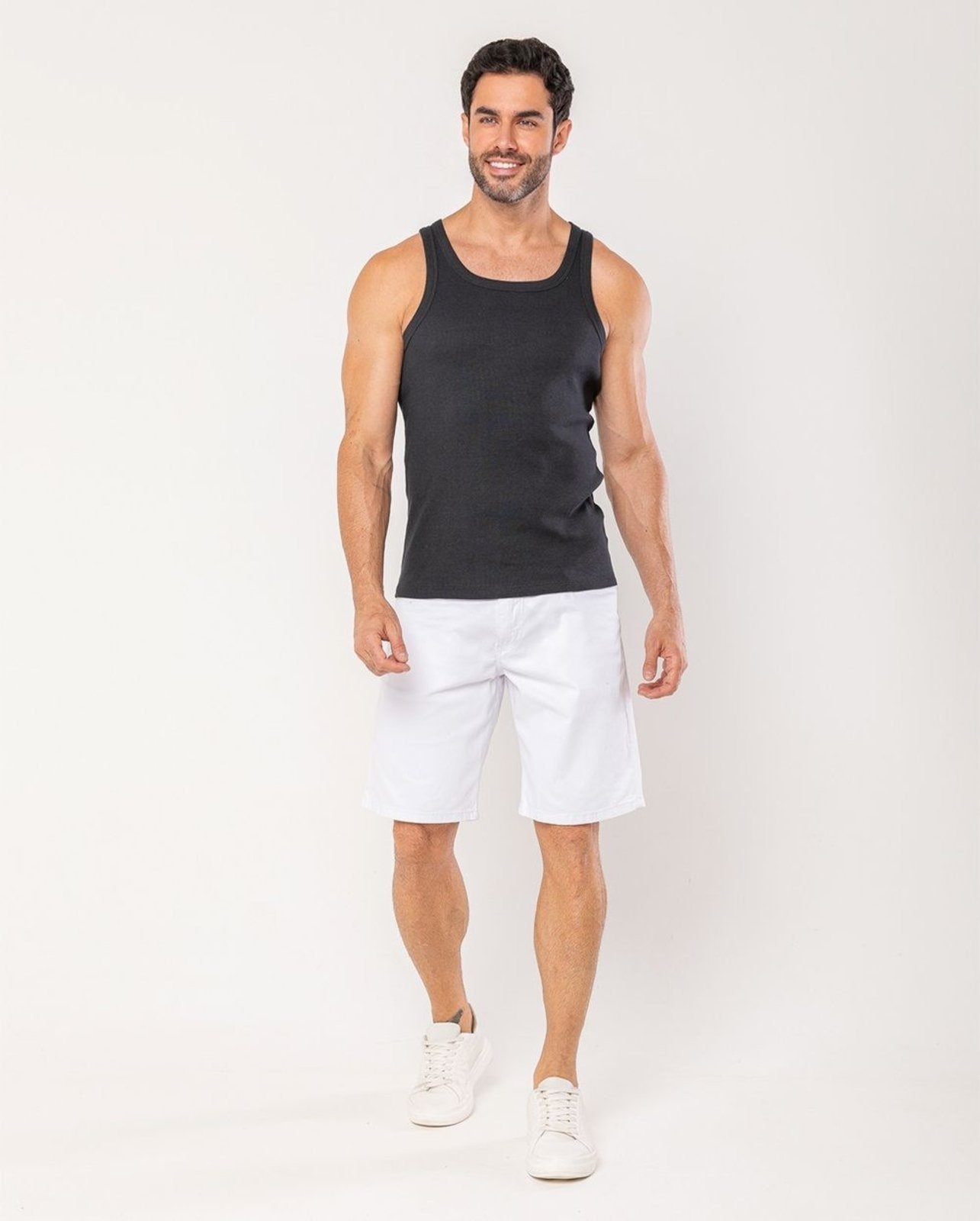 Imagem principal Bermuda Sarja Masculina Slim Fit 25181 Consciência branco