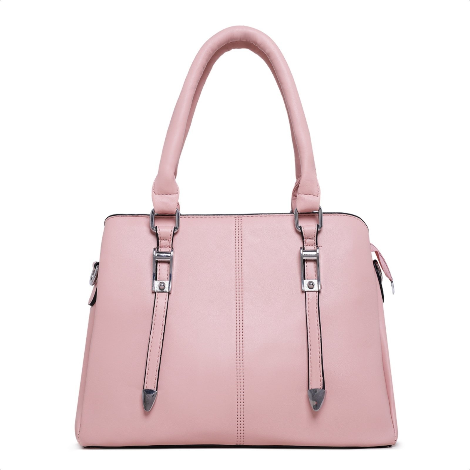 Imagem principal Bolsa De Mão Feminina Alça Transversal Couro Luxuosa Moderna Marfim editar anúncio Pinneri rosa