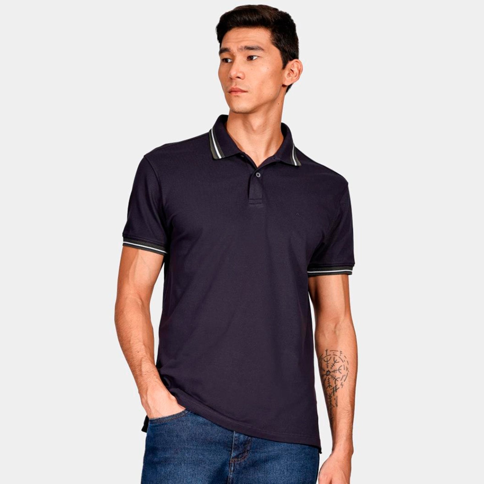 Imagem principal Camisa Polo Aramis Piquet 6 Frisos Ve25 Marinho Masculino Aramis azul marinho
