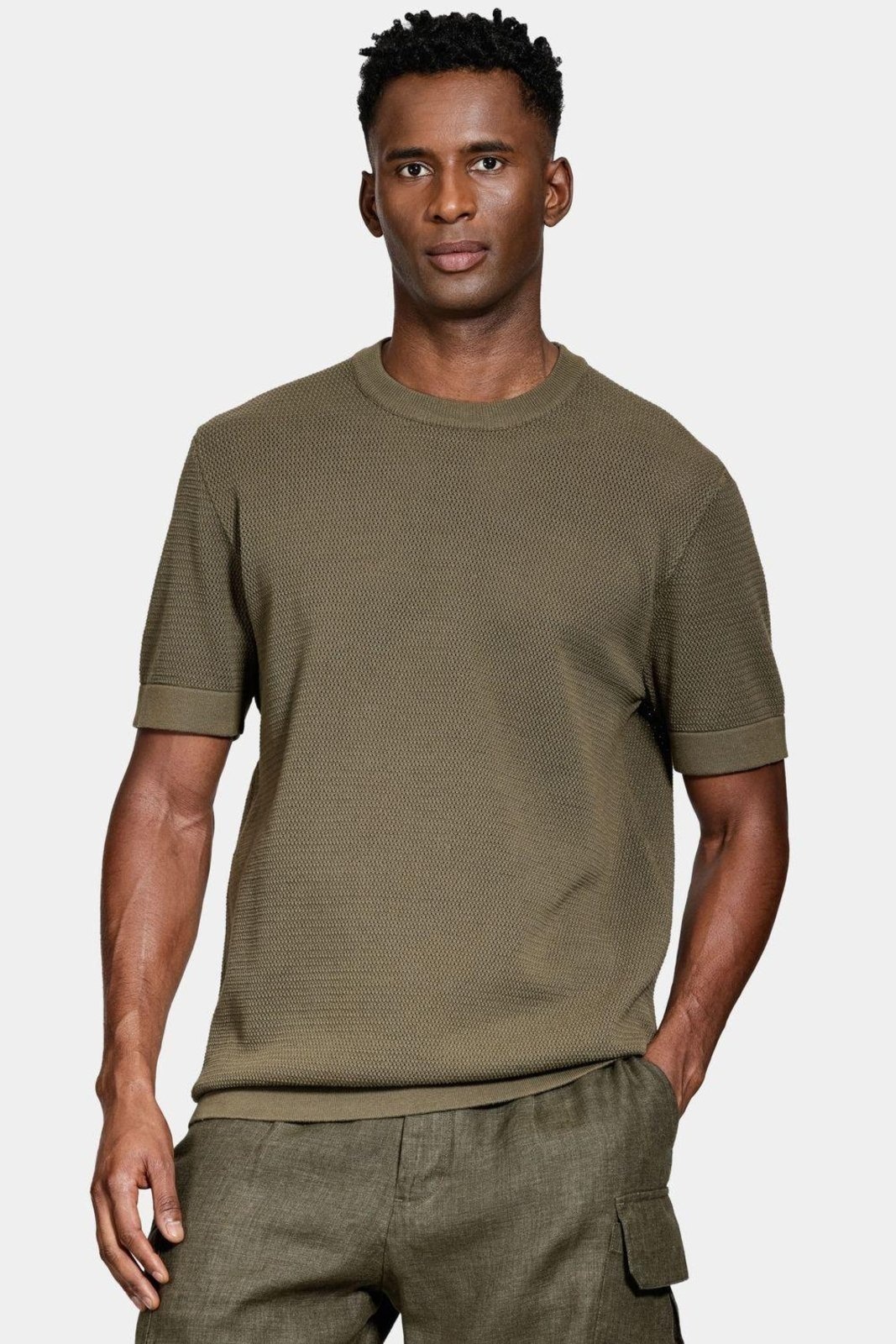 Imagem principal Tricot Aramis Aramis Manga Curta Algodão Piquet Oliva Aramis verde oliva
