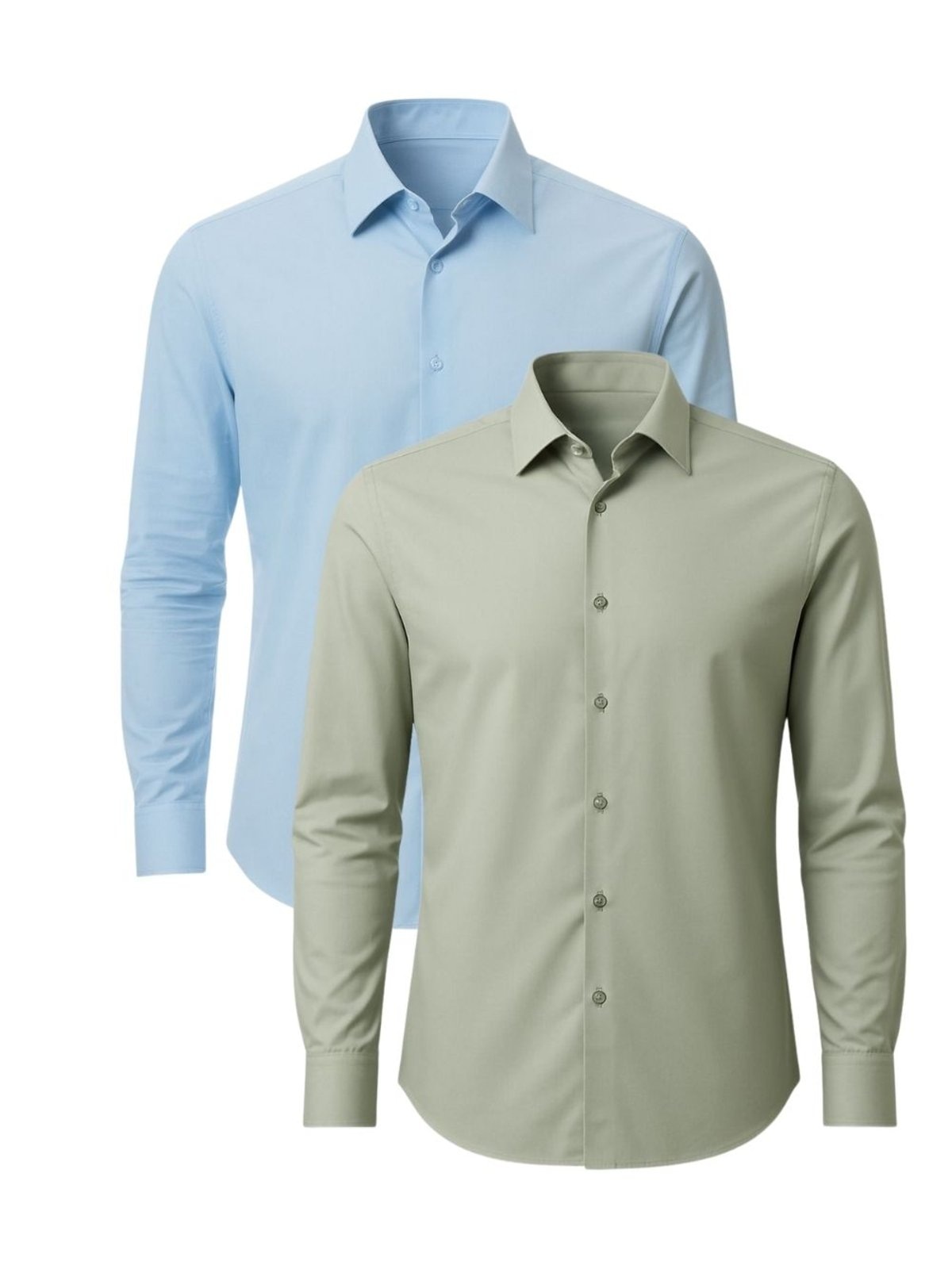 Imagem principal Kit 2 Camisas Social Masculina Manga Longa Crocker e Azul - 50077 Crocker verde