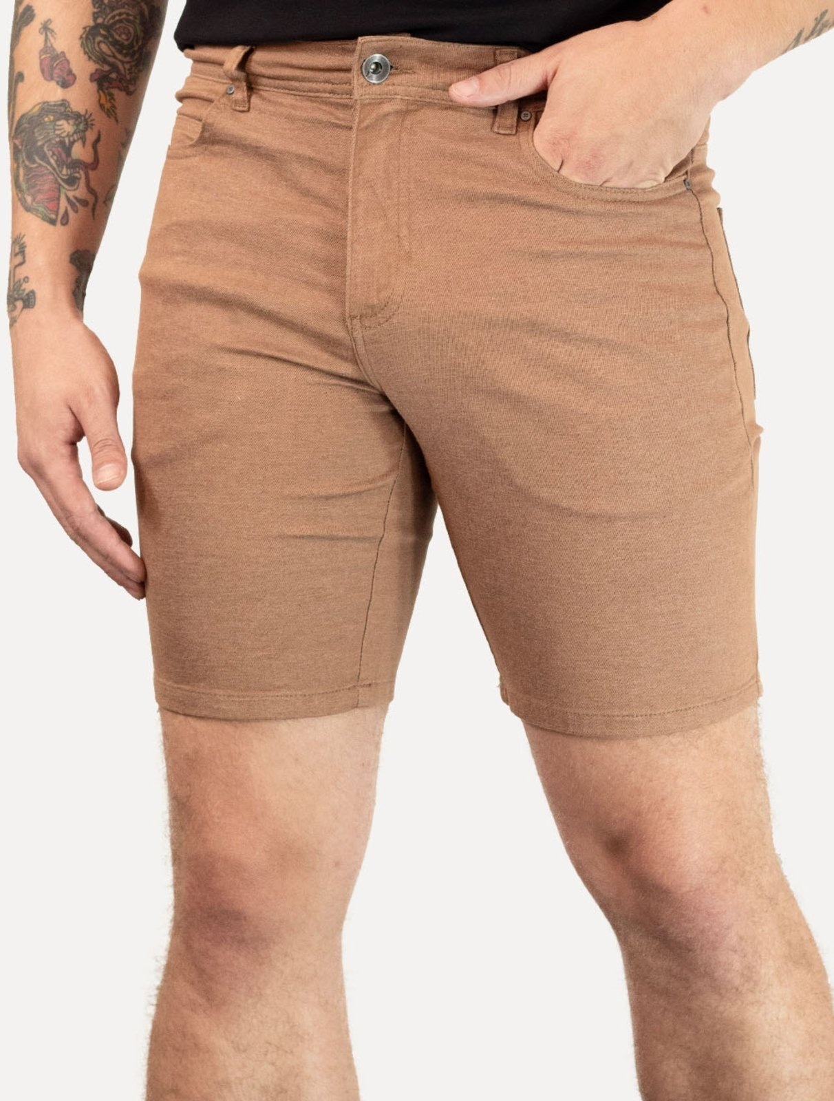 Imagem principal Bermuda Reserva Masculina Sarja Color Silver New Marrom Reserva marrom silver