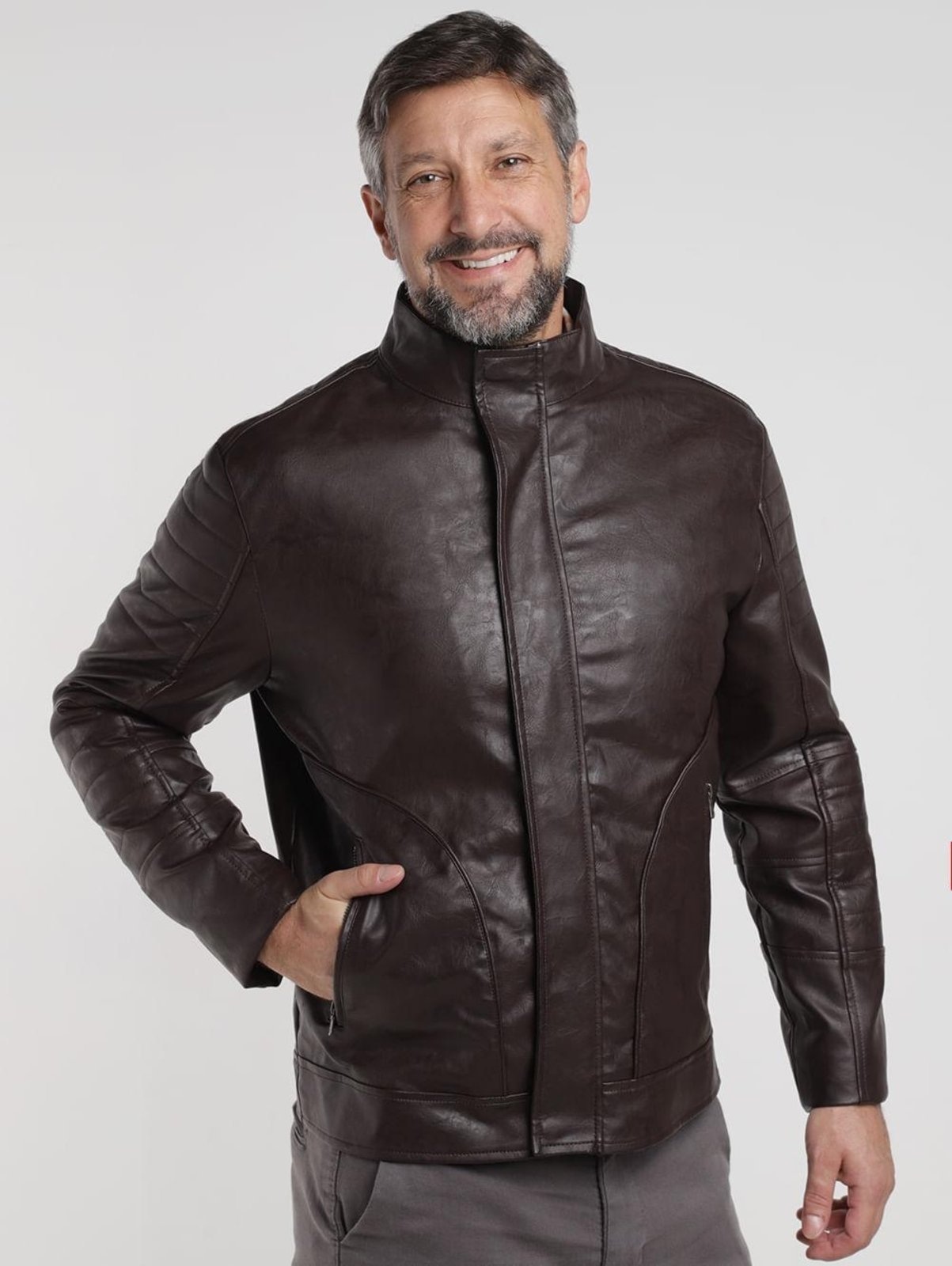 Imagem principal Jaqueta PU Vels Masculina Vels marrom