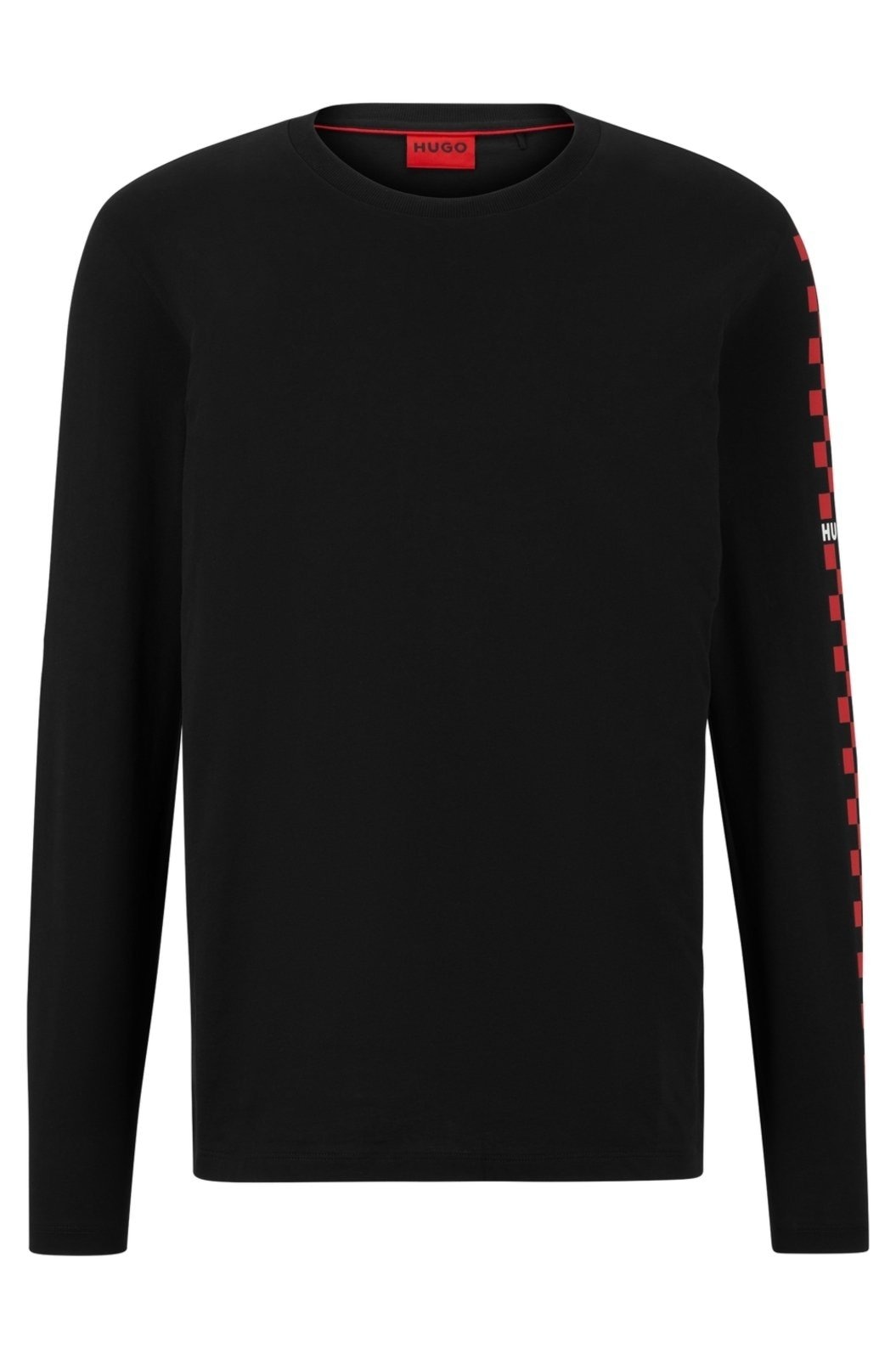 Imagem principal Camiseta De Algodão Jersey Com Mangas Com Arte De Logo HUGO preto