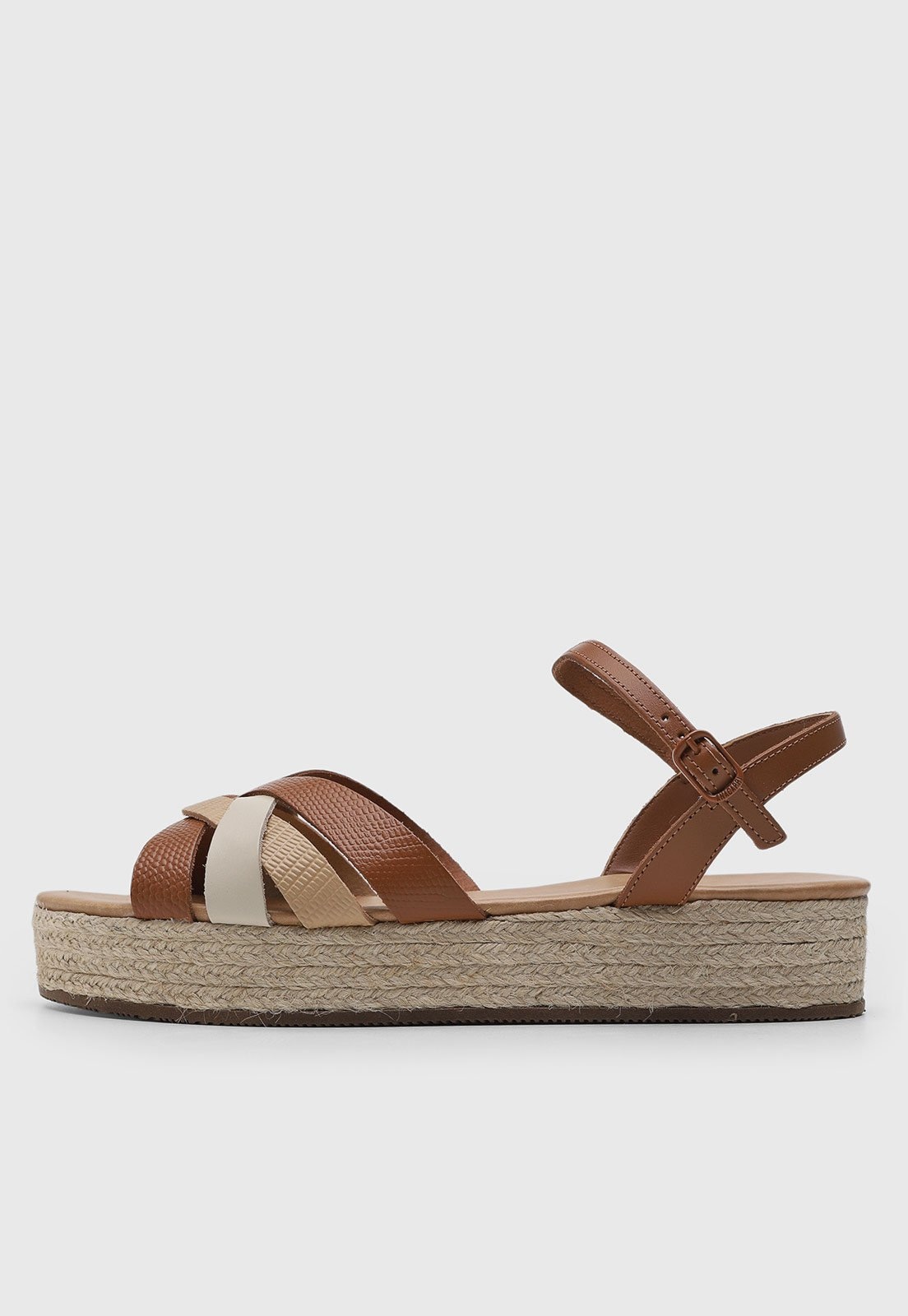 Imagem principal Sandália Feminina Anacapri Tiras Entrelaçadas Anacapri marrom