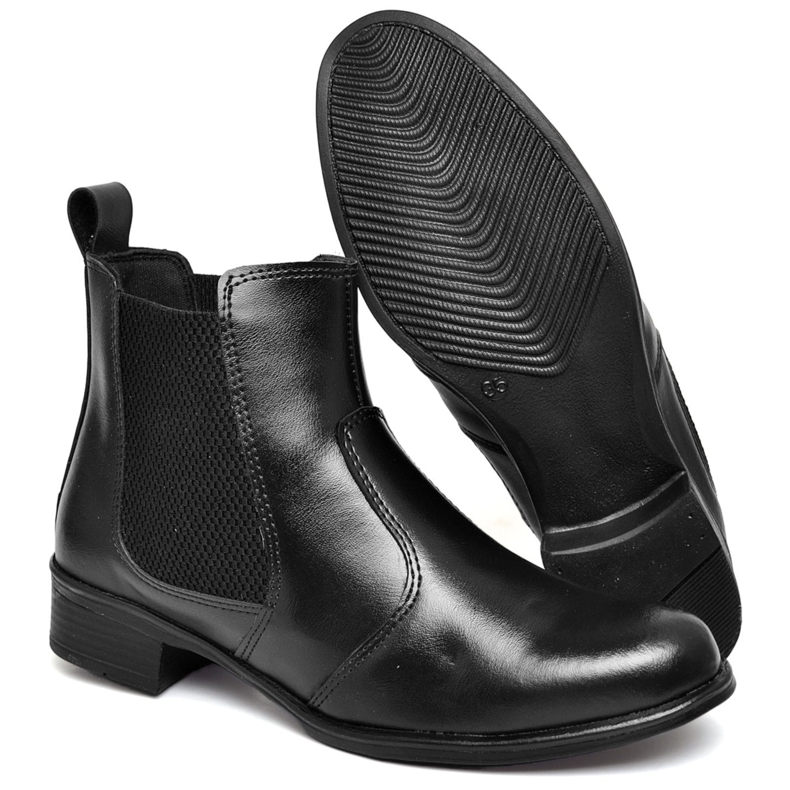 Imagem principal Bota Feminina Polo Blu Cano Médio Estilosa Confortável em Sintético Preta do ao 40 Polo Blu preto blu