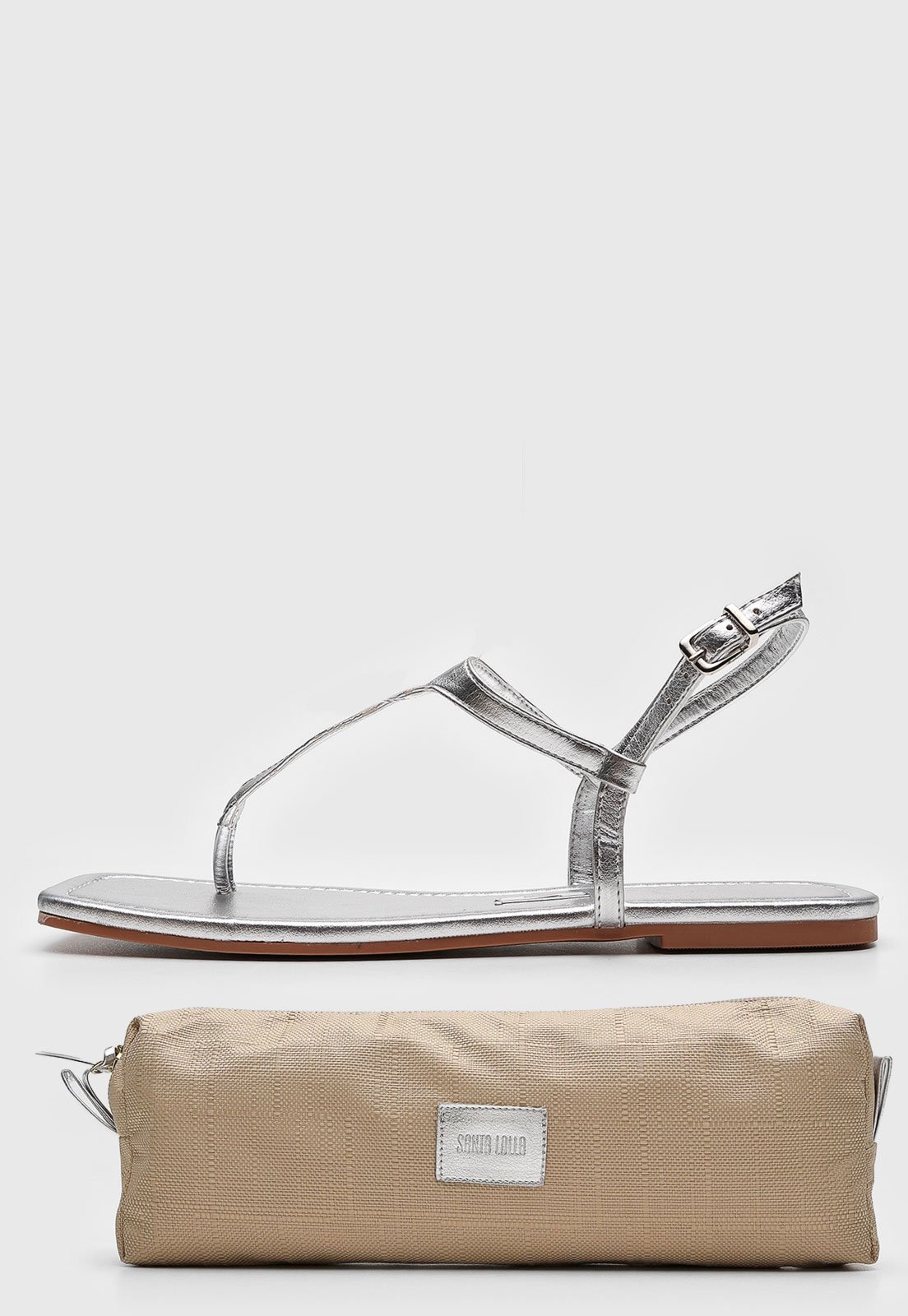 Imagem principal Rasteira Santa Lolla Com Necessaire Santa Lolla prata