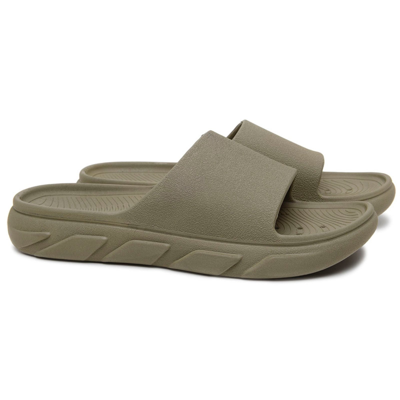 Imagem principal Chinelo Masculino Slide Nuvem Esportivo Conforto Anatômico Macio Ortopédico Ergonômico CARMELO SHOES verde militar