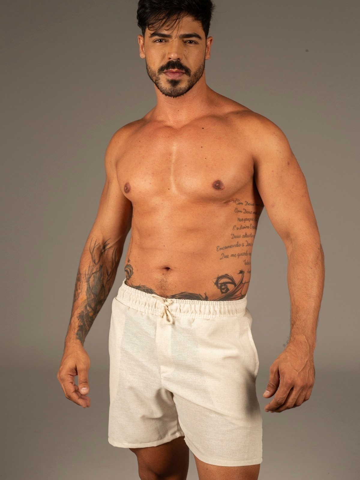 Imagem principal Short Linho Masculino Dulk Palha Off White Dulk off-white white