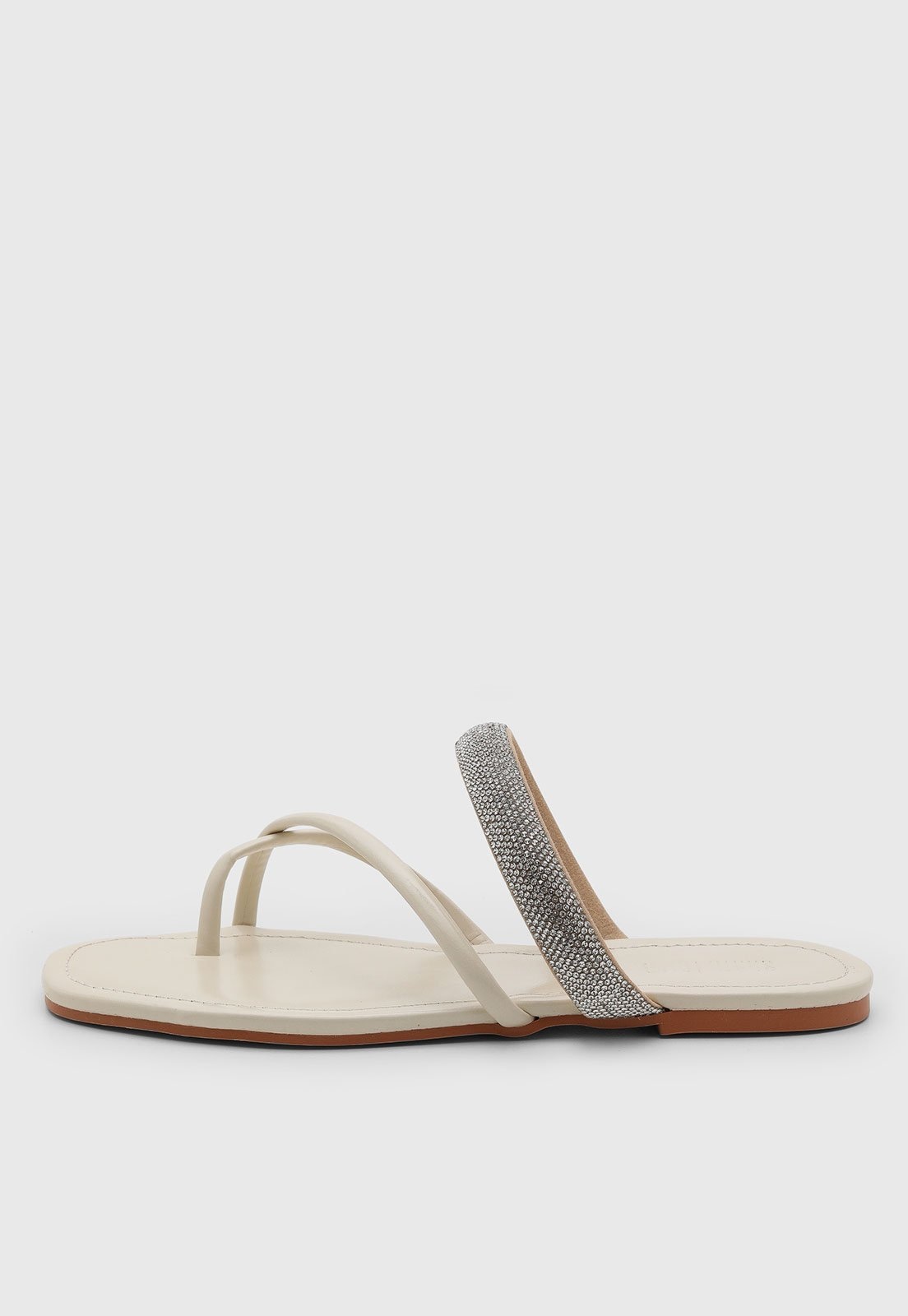 Imagem principal Rasteira Feminina Santa Lolla Pedrarias Off-White Santa Lolla off-white white