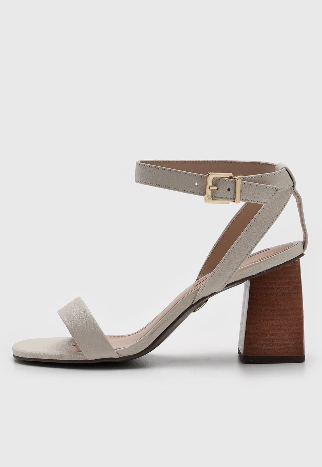 Imagem principal Sandália Feminina Jorge Bischoff Salto Bloco Amadeirado Off-White Jorge Bischoff off-white white