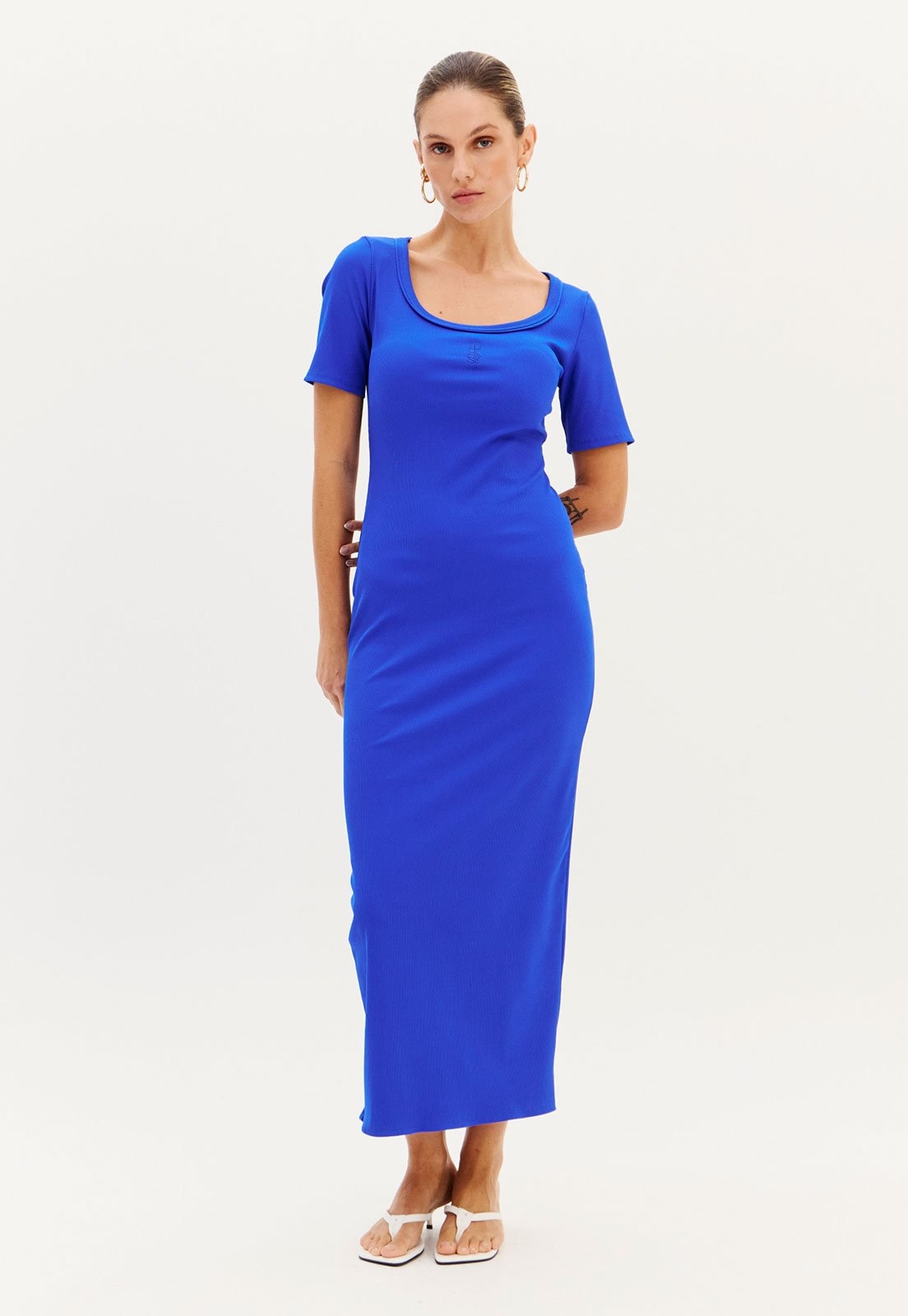 Imagem principal Vestido Feminino Lança Perfume Super Midi Decote U Lança Perfume azul