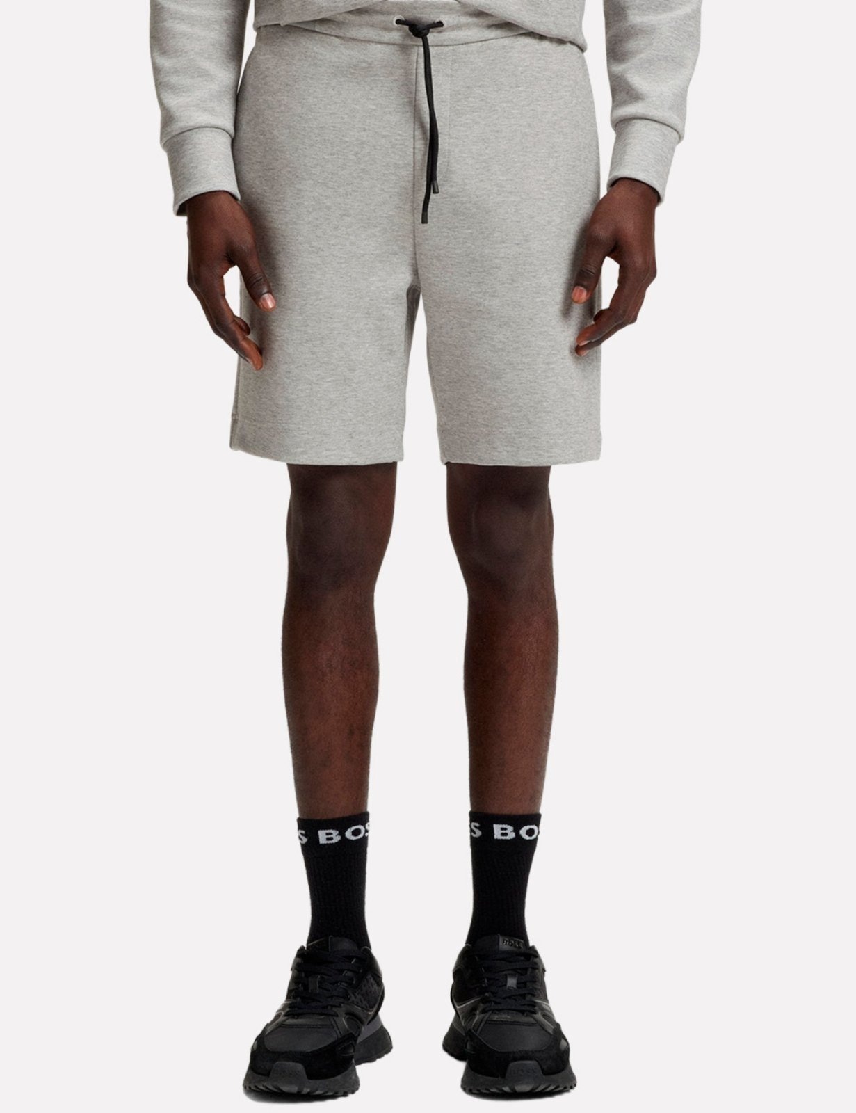 Imagem principal Bermuda Hugo Boss Masculina Regular Moletom Zone Mescla Hugo Boss cinza