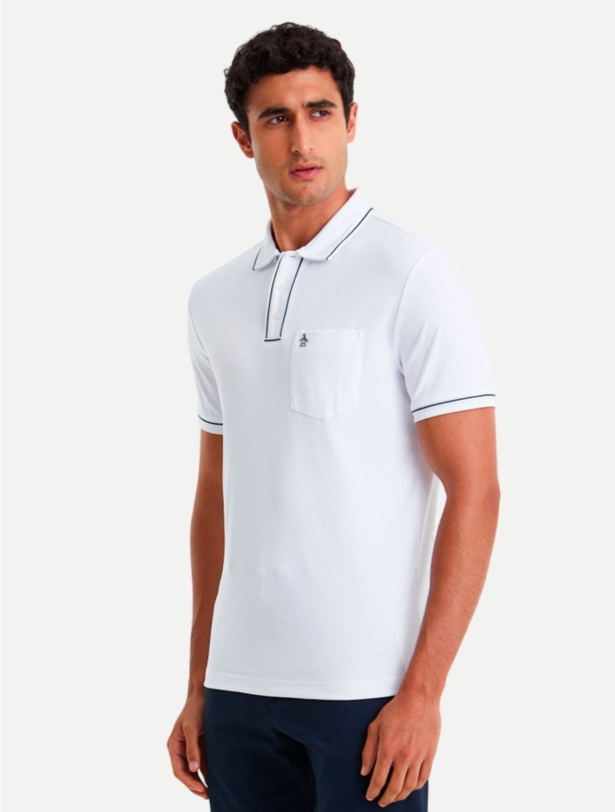 Imagem principal Polo Original Penguin Pima Cotton OPKSB1830 Branca Penguin branco