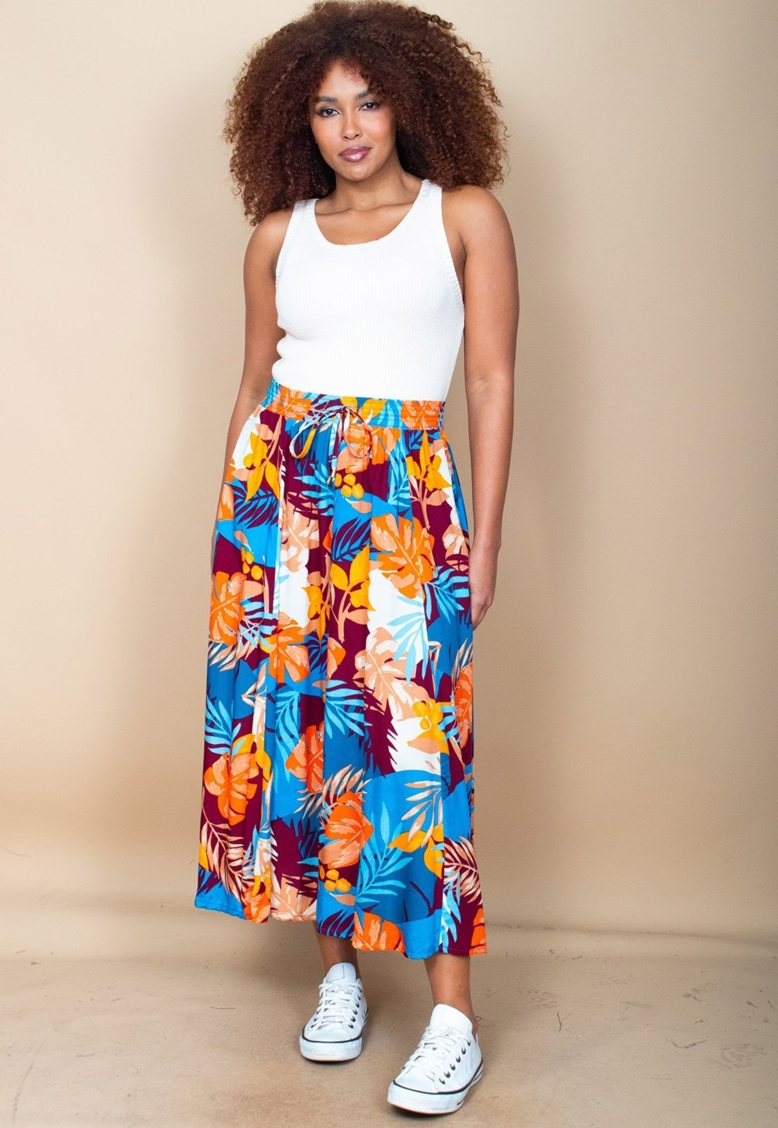 Imagem principal Saia Cabanafree Longa Viscose Estampa Aurora Profunda Cabanafree azul/estampado/multicolorido