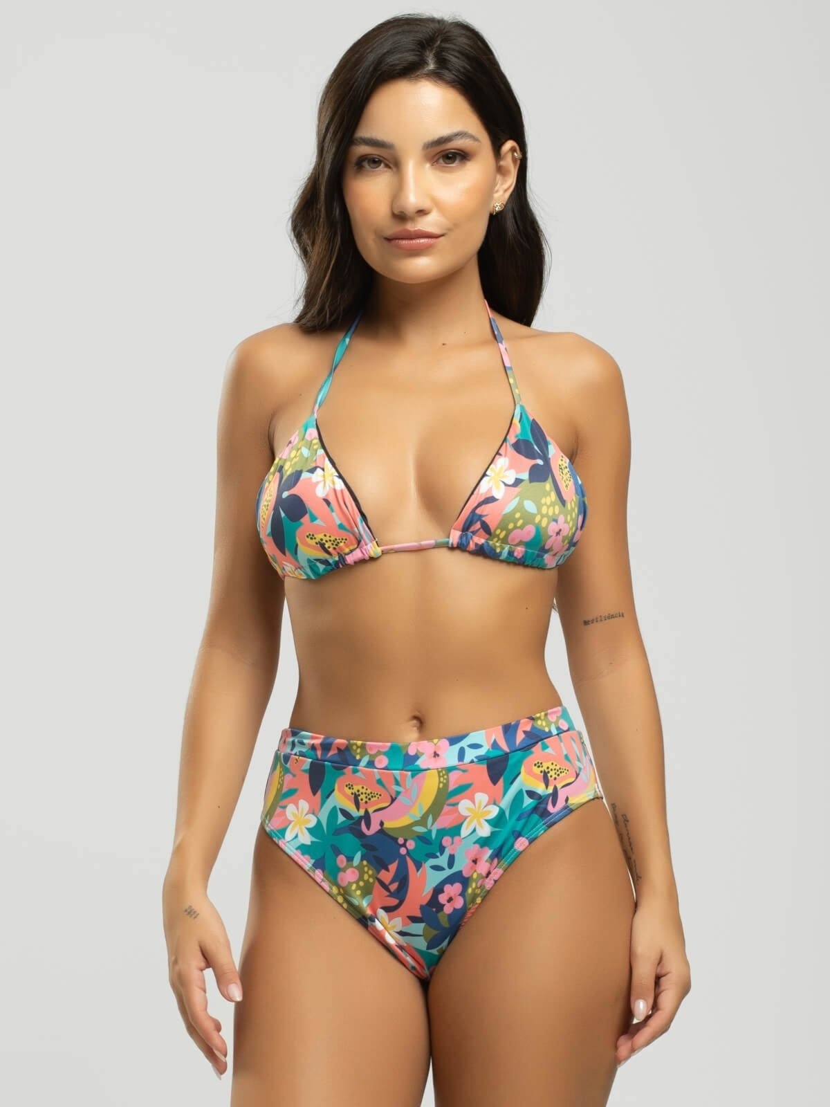 Imagem principal Biquini Cortininha Hot Pants Proteção Uv 50+ Vicbela Flor Vicbela estampado/multicolorido