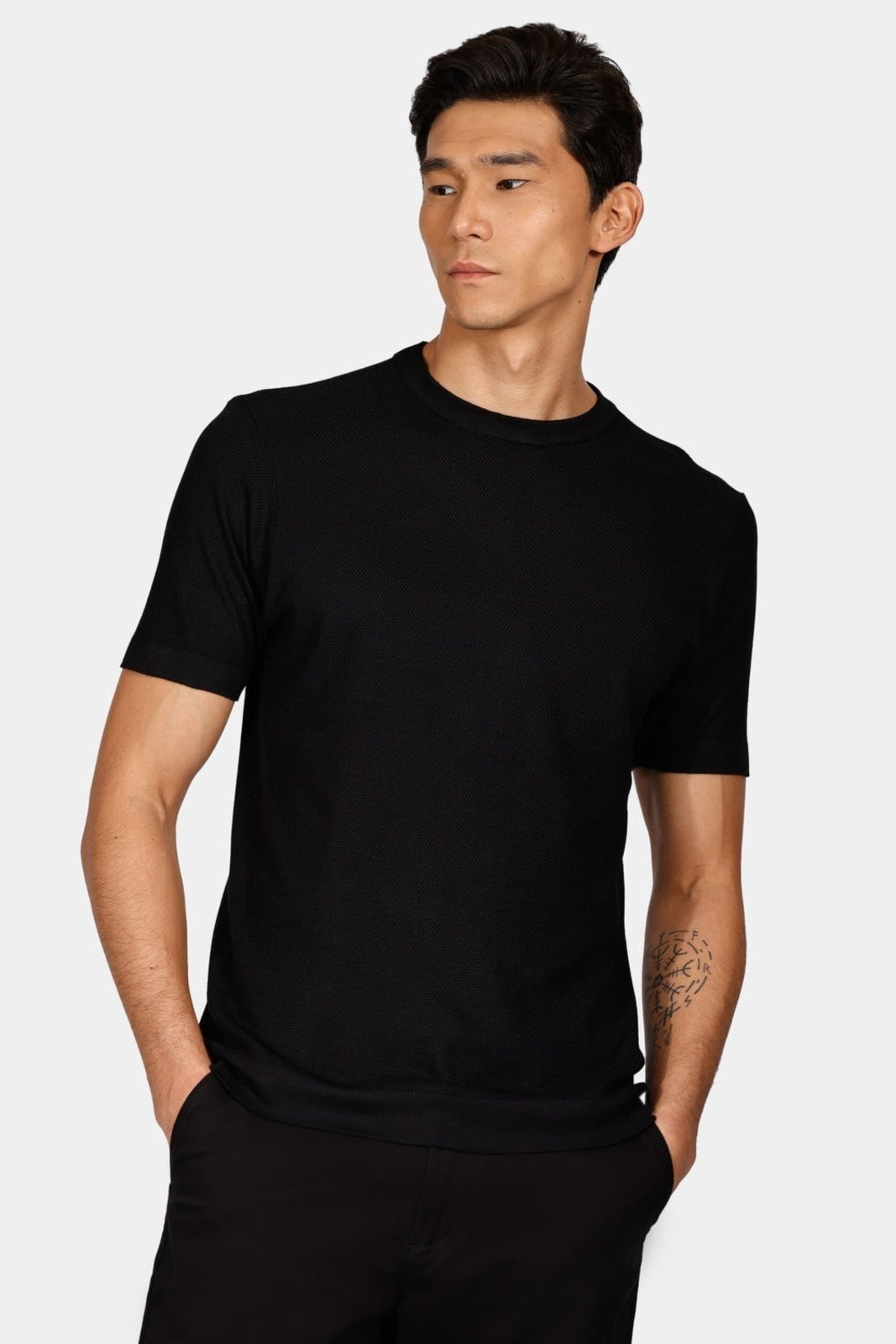 Imagem principal Tricot Aramis Manga Curta Ponto Pipoca Preto Aramis incolor