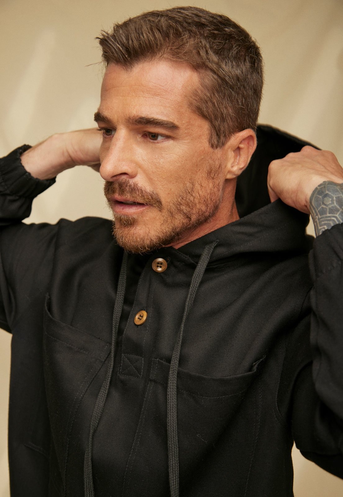 Imagem principal Casaco Inspira Sustentável Utilitário LENZING™ Modal com Linho Inspira bege