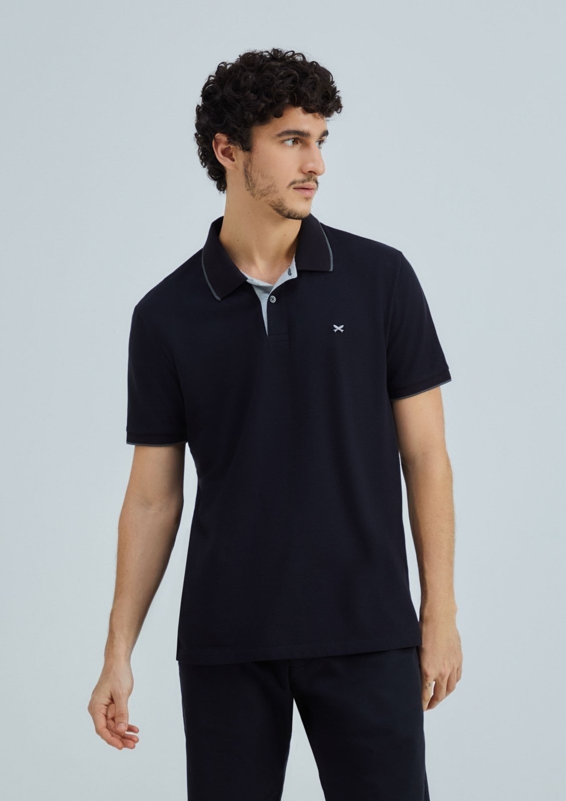 Imagem principal Camisa Polo Masculina Malha Piquet Hering preto