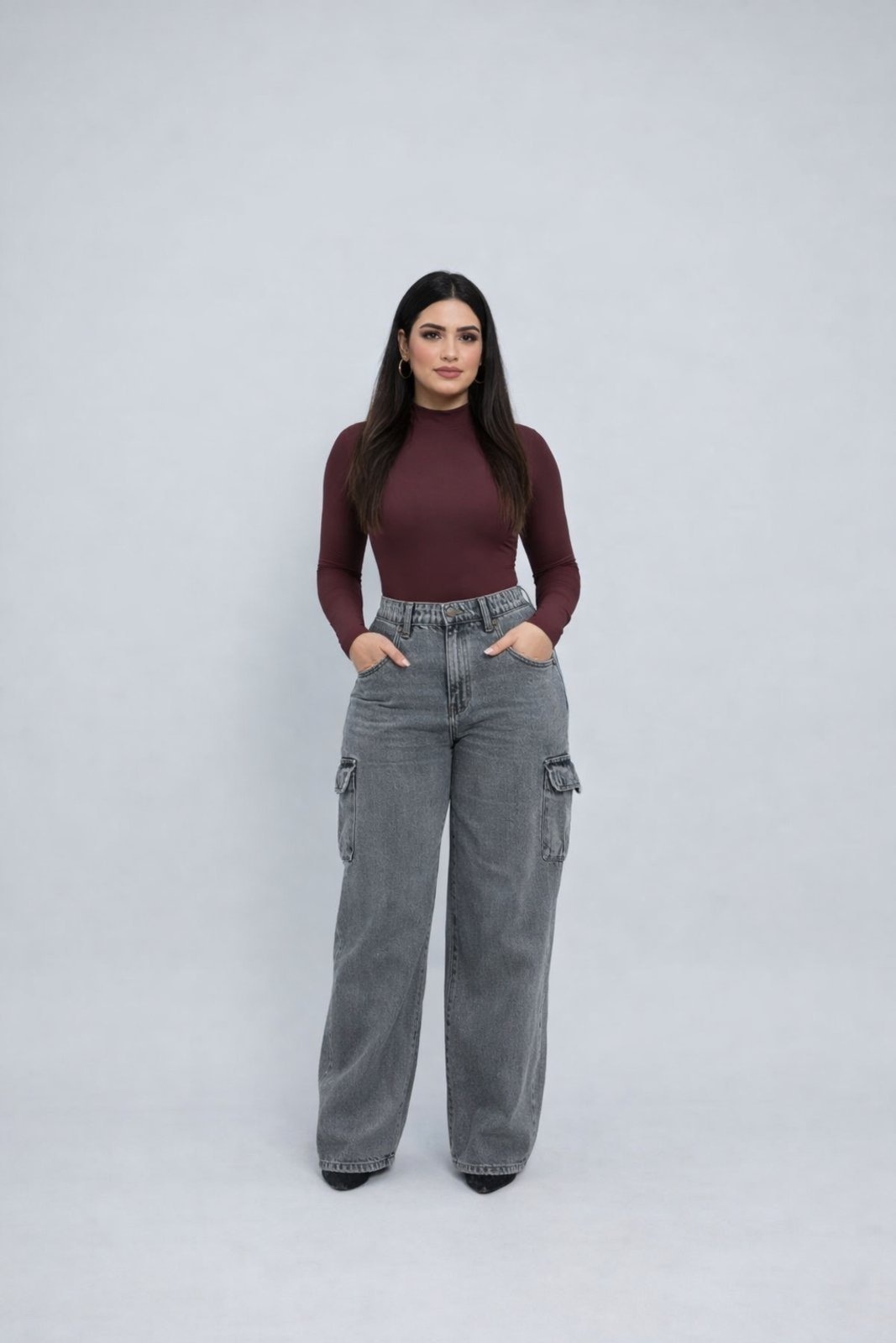 Imagem principal Calça D Bell Outlet Fashion Wide Leg Cinza D BELL OUTLET FASHION jeans