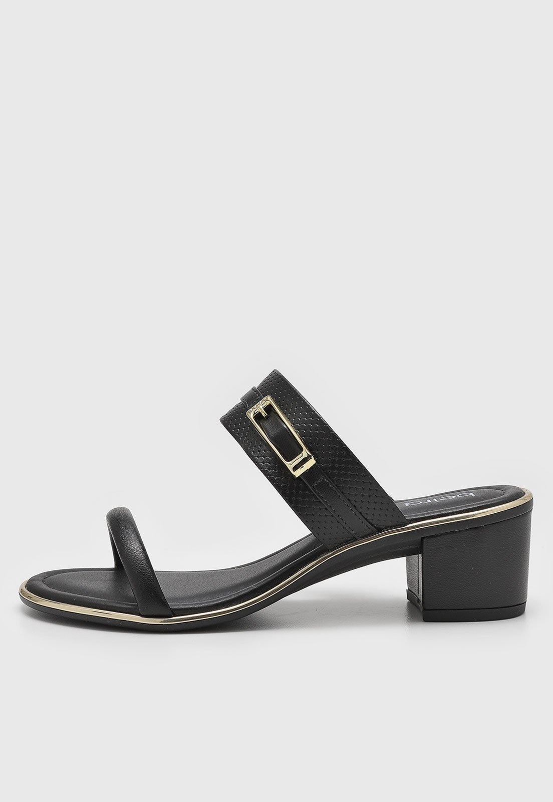 Imagem principal Sandália Feminina Beira Rio Salto Baixo Preta BEIRA RIO preto