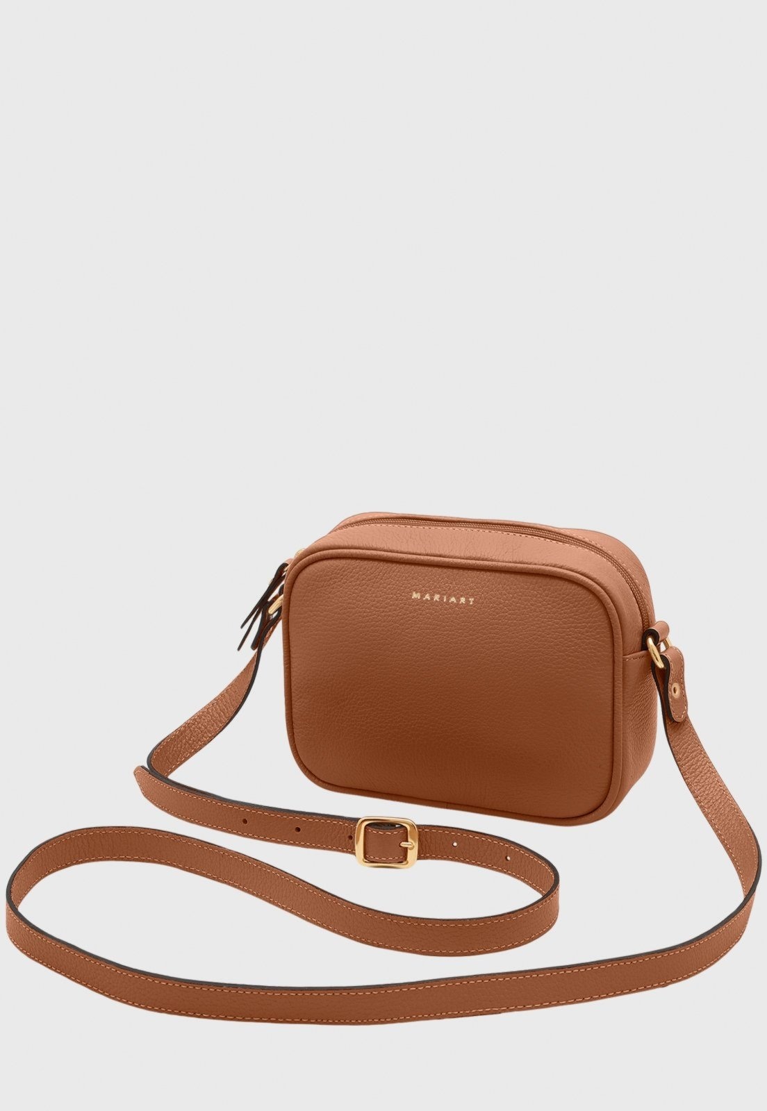 Imagem principal Bolsa Transversal Couro Mariart Mini Jeri Camel Mariart caramelo