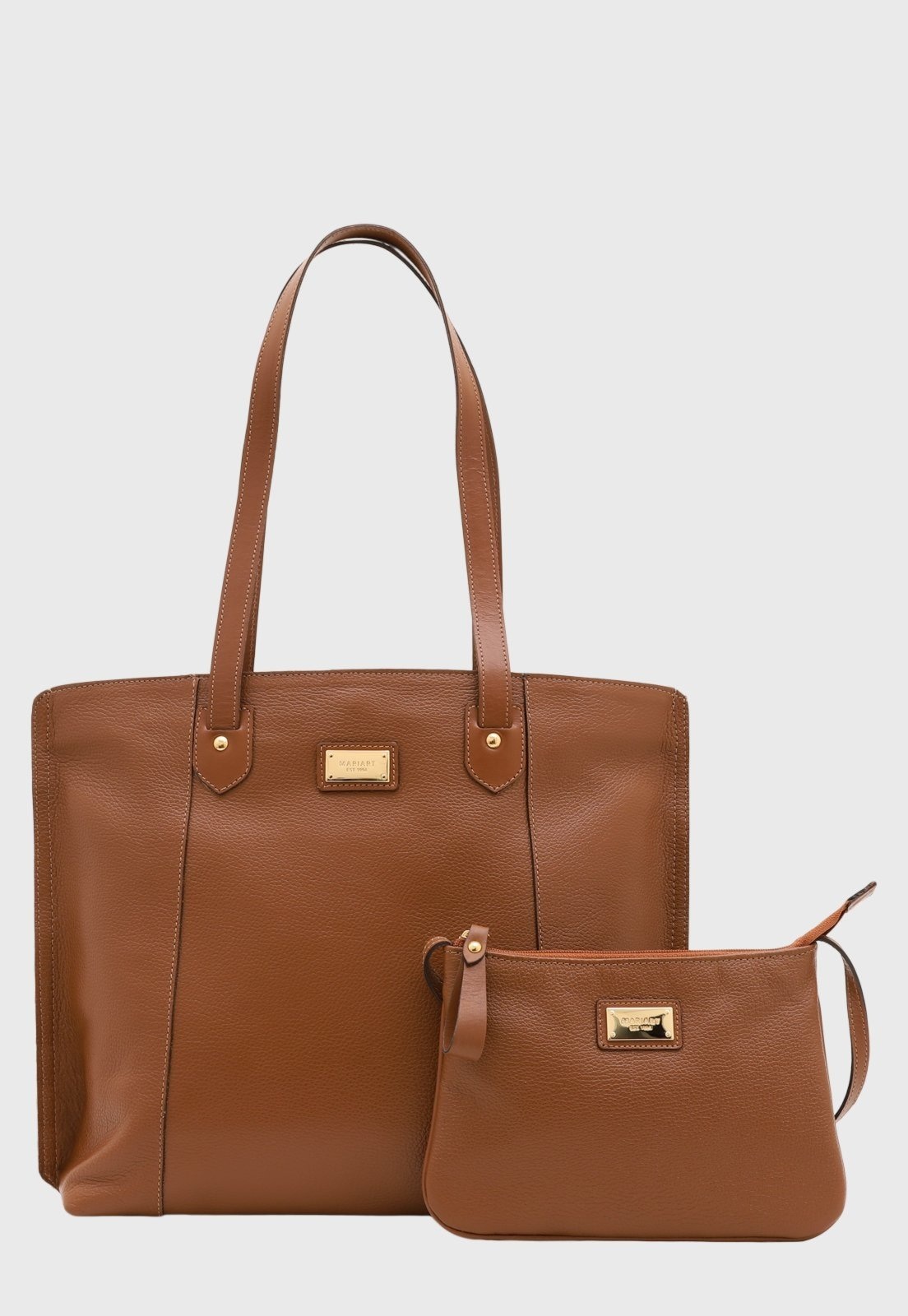 Imagem principal Bolsa Shopper Couro Mariart 5210 + 199 Havana Mariart caramelo