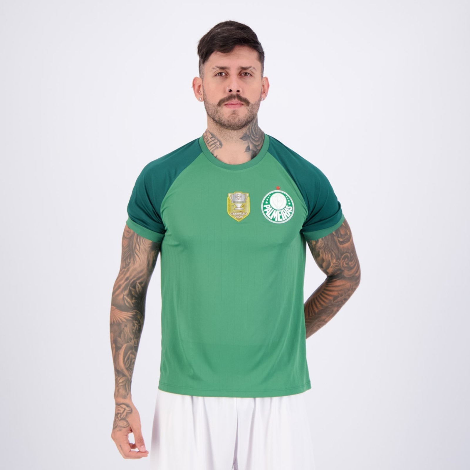 Imagem principal Camisa Palmeiras Line Escudo Patch Campeão Copa do Brasil 2020 Betel verde