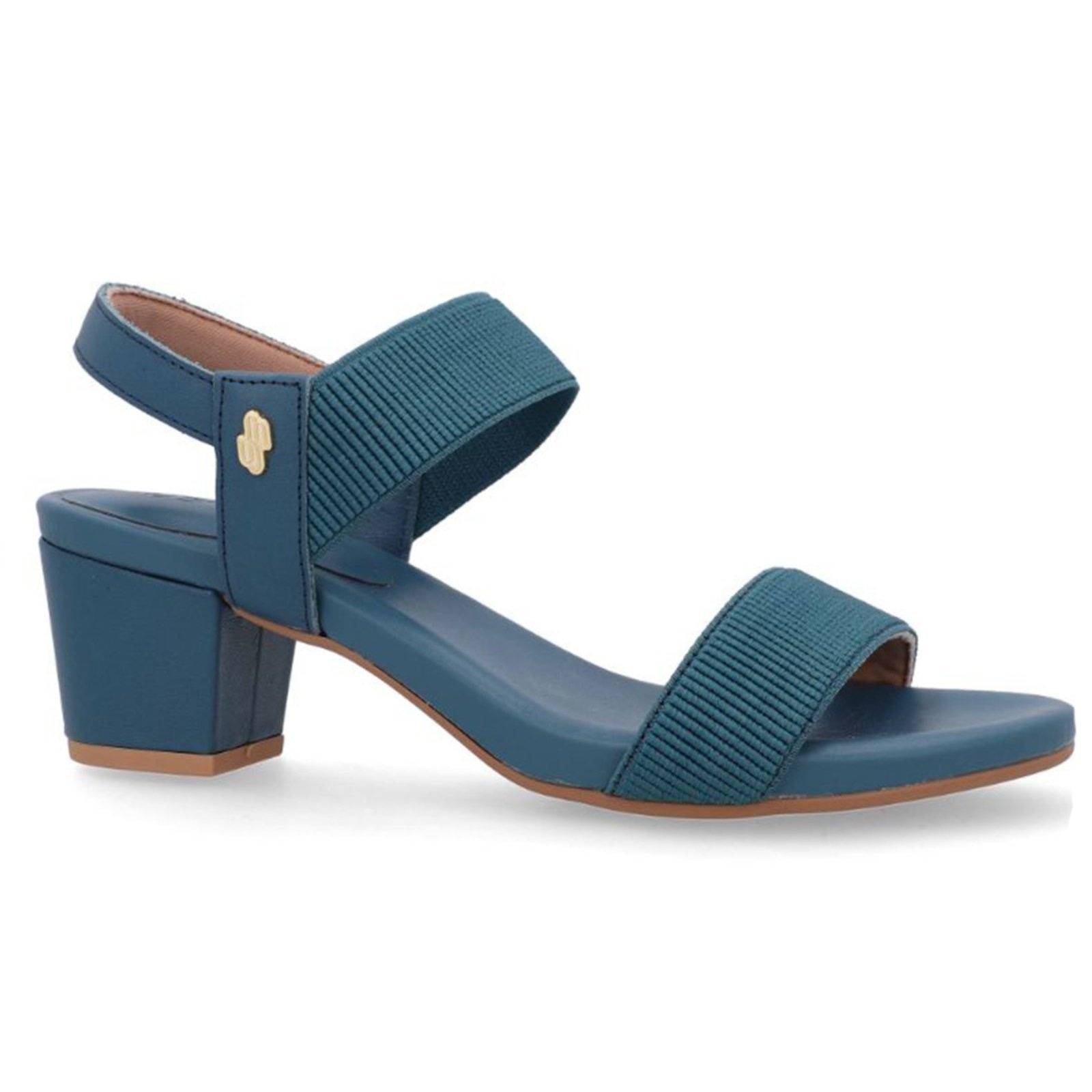 Imagem principal Sandália Salto Bloco Usaflex Elástico Y8204 Conforto Esmeralda Usaflex azul