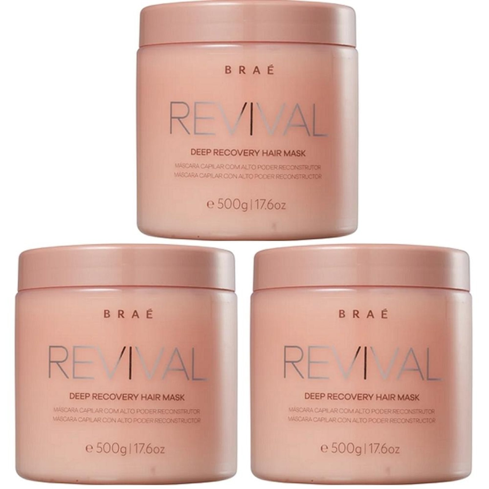 Imagem principal BRAE Revival Mascara de Reconstrução 500g 3 unidades BRAÉ multicolorido