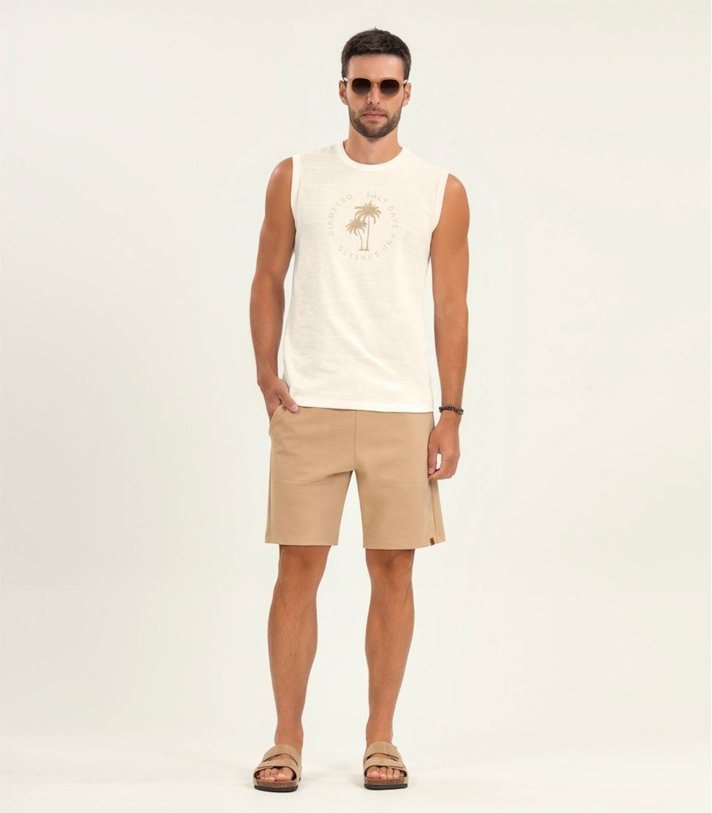 Imagem principal Bermuda Masculino De Moletinho Piquê Diametro Diametro azul