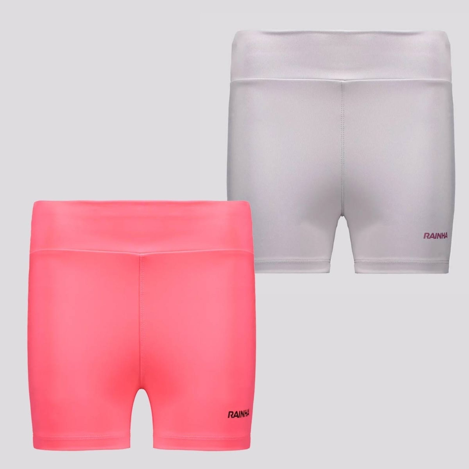 Imagem principal Conjunto Bermuda e Short Rainha UV 50+ Feminina Cinza e Rosa Rainha cinza rosa