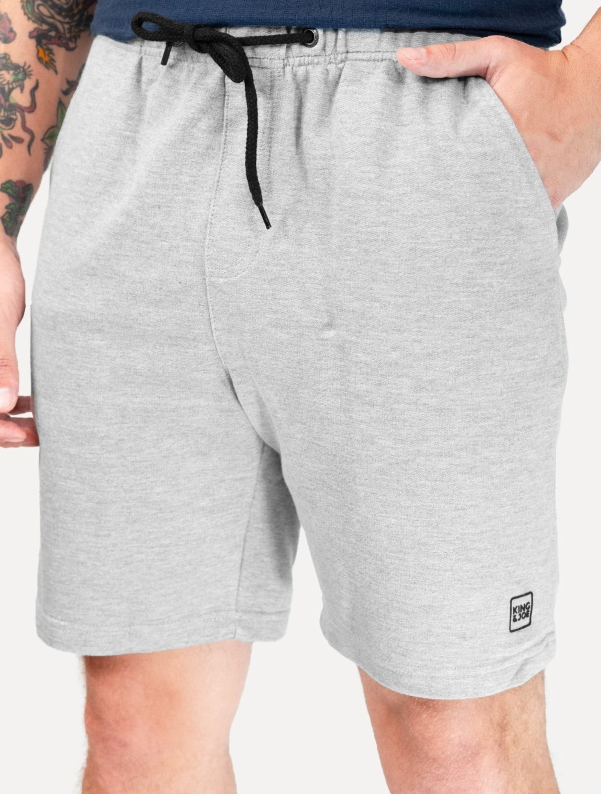 Imagem principal Bermuda King & Joe Masculina Moletom Comfort Logo Rubber Mescla King & Joe cinza
