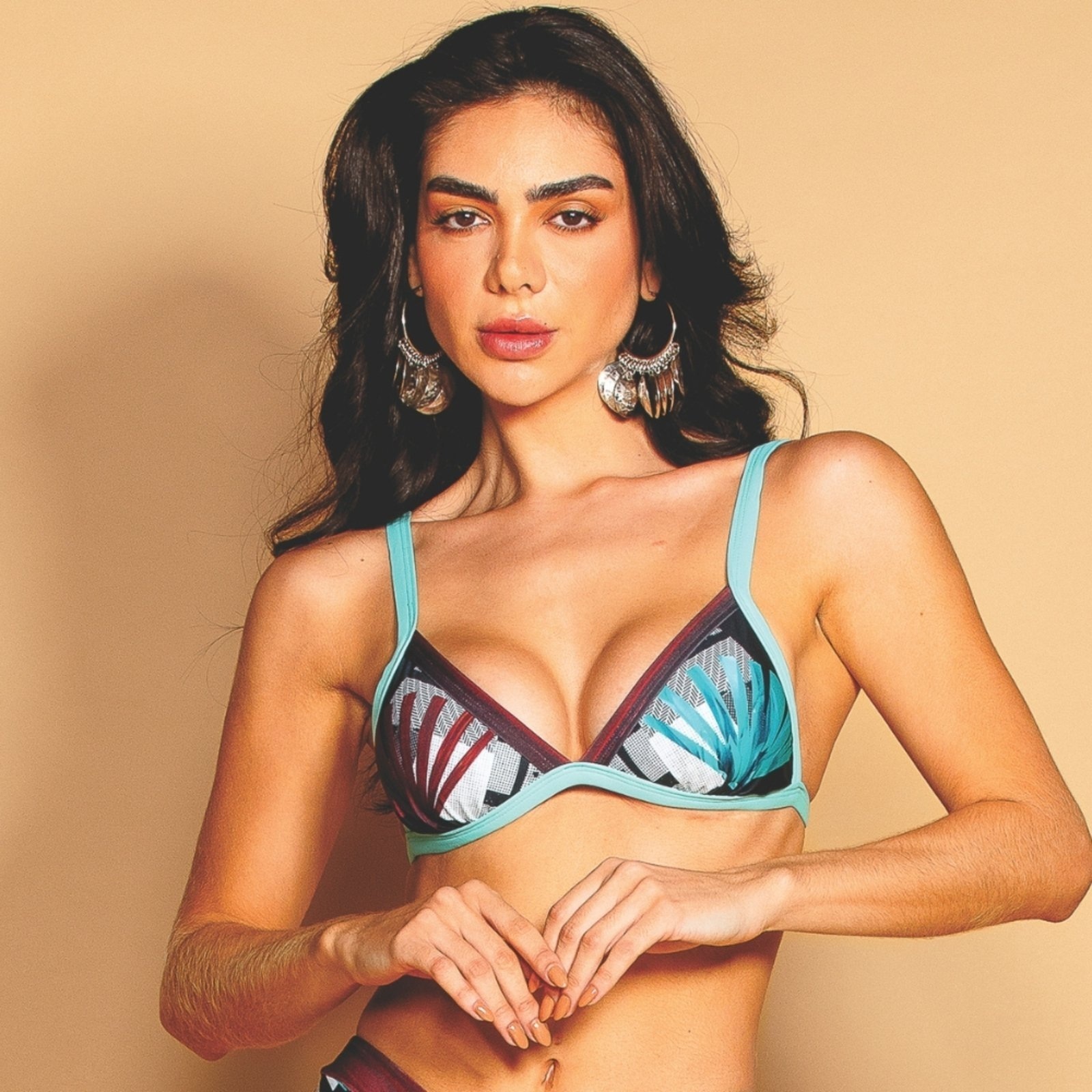 Imagem principal Biquíni Triângulo Laguna BQ1097SU De Chelles estampado