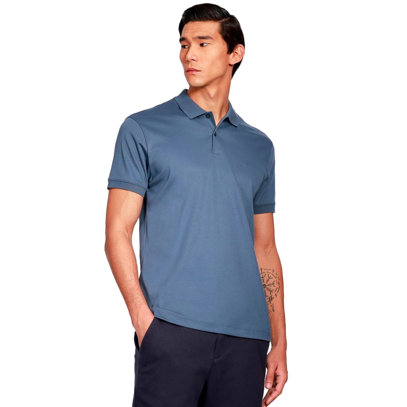 Imagem principal Camisa Polo Aramis Interlock Pima Ve25 Masculino Aramis azul