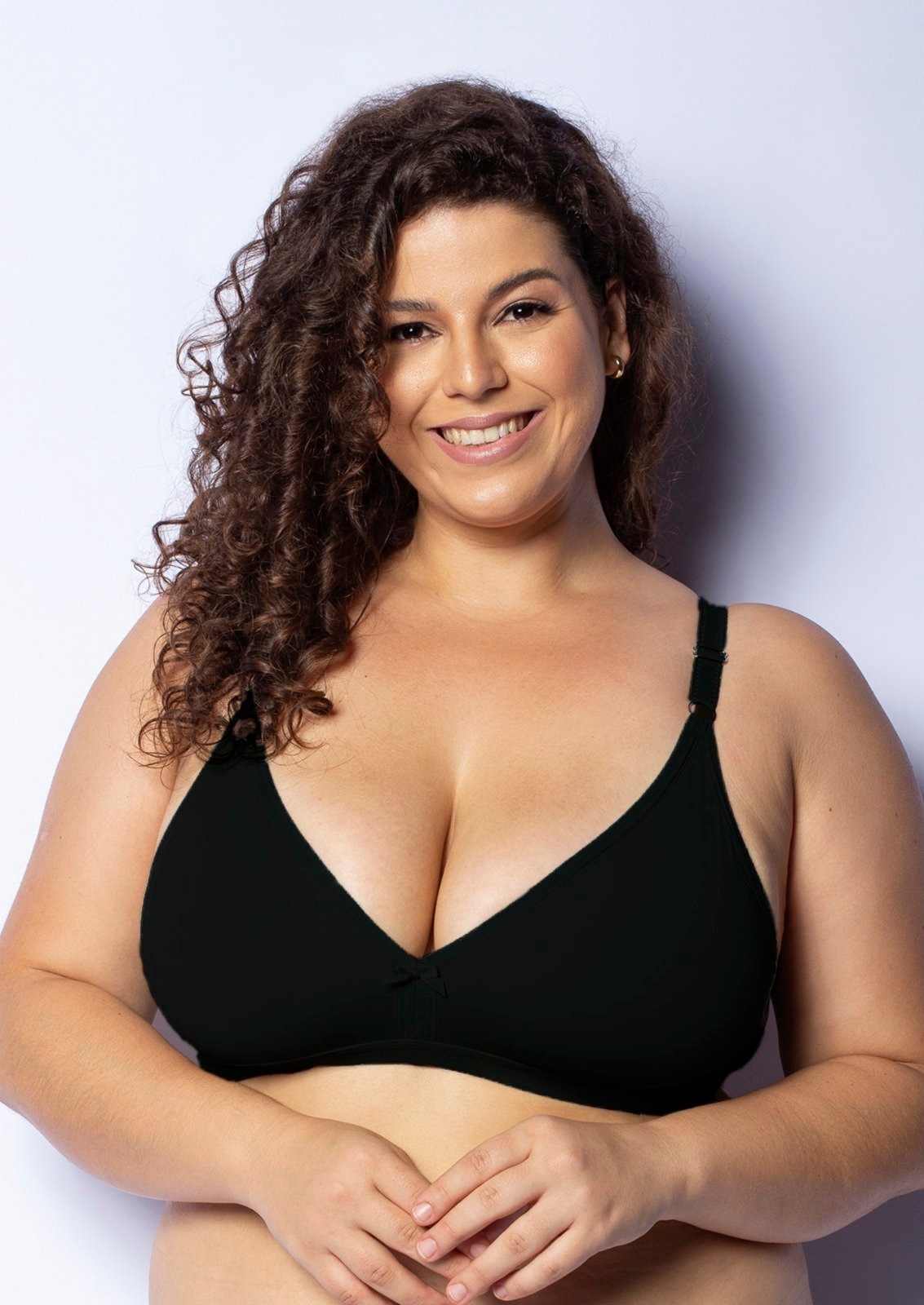 Imagem principal Sutiã Plus Size Gabi Lingerie Liso Reforçado Microfibra Básico Gabi Lingerie preto