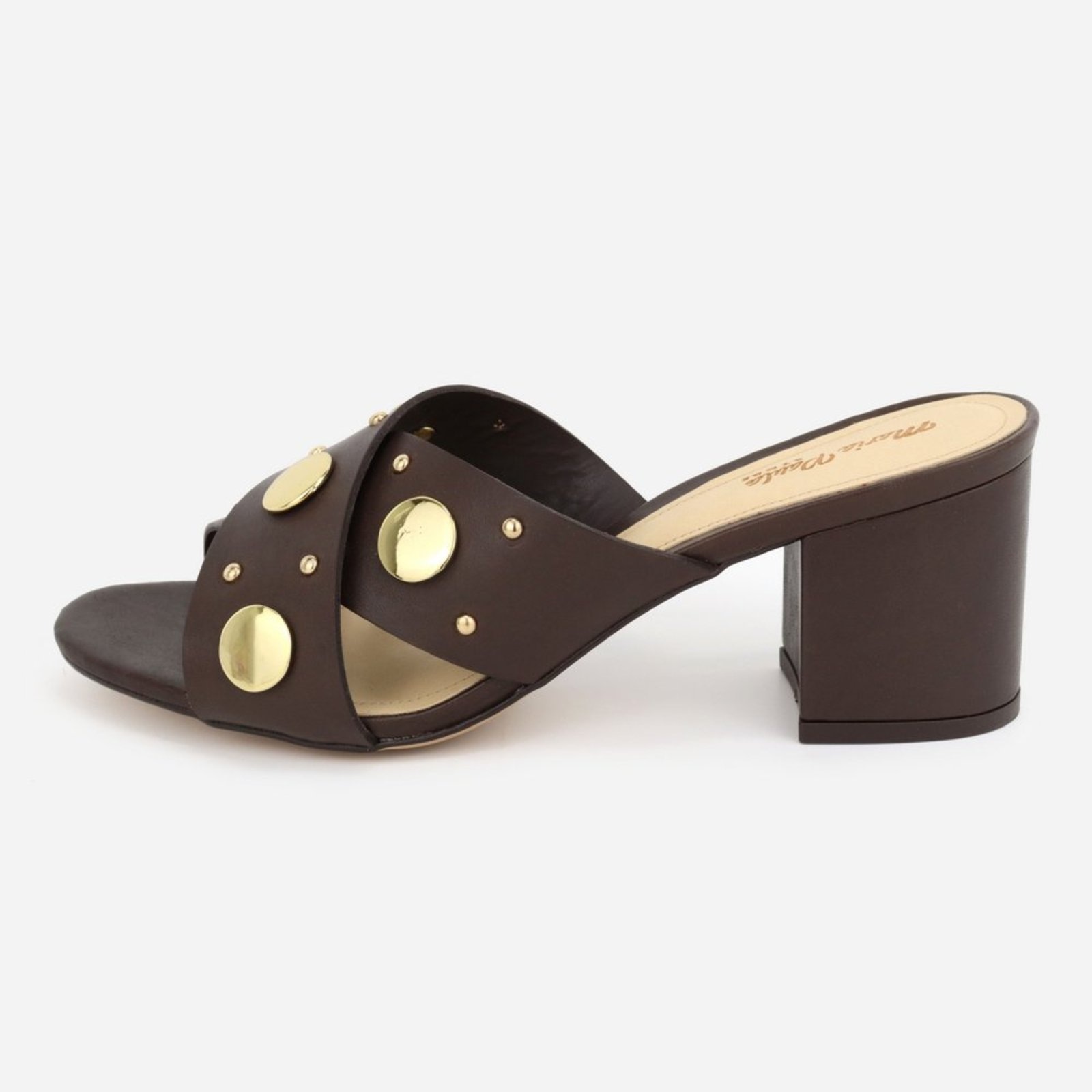 Imagem principal Tamanco Fácil Calce Maria Paula Couro Feminino MARIA PAULA café