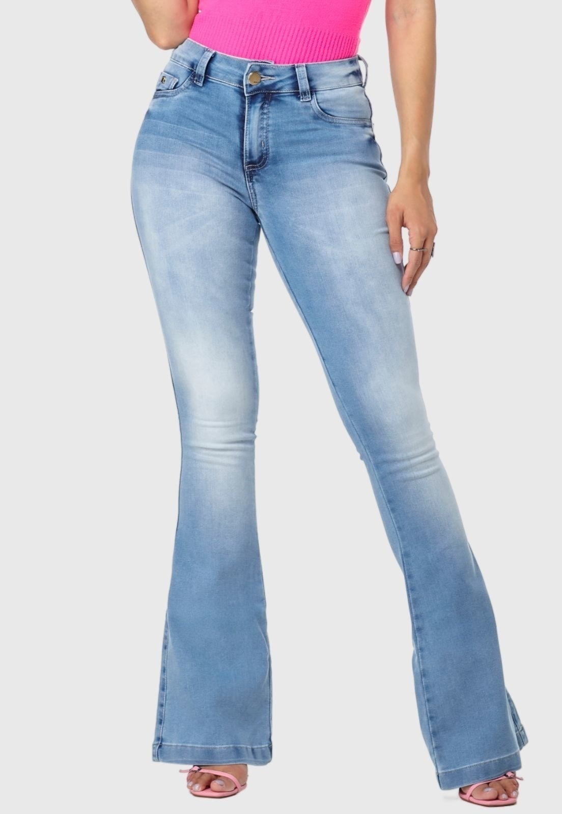 Imagem principal Calça Jeans HNO Jeans Flare Sky Brech HNO Jeans azul
