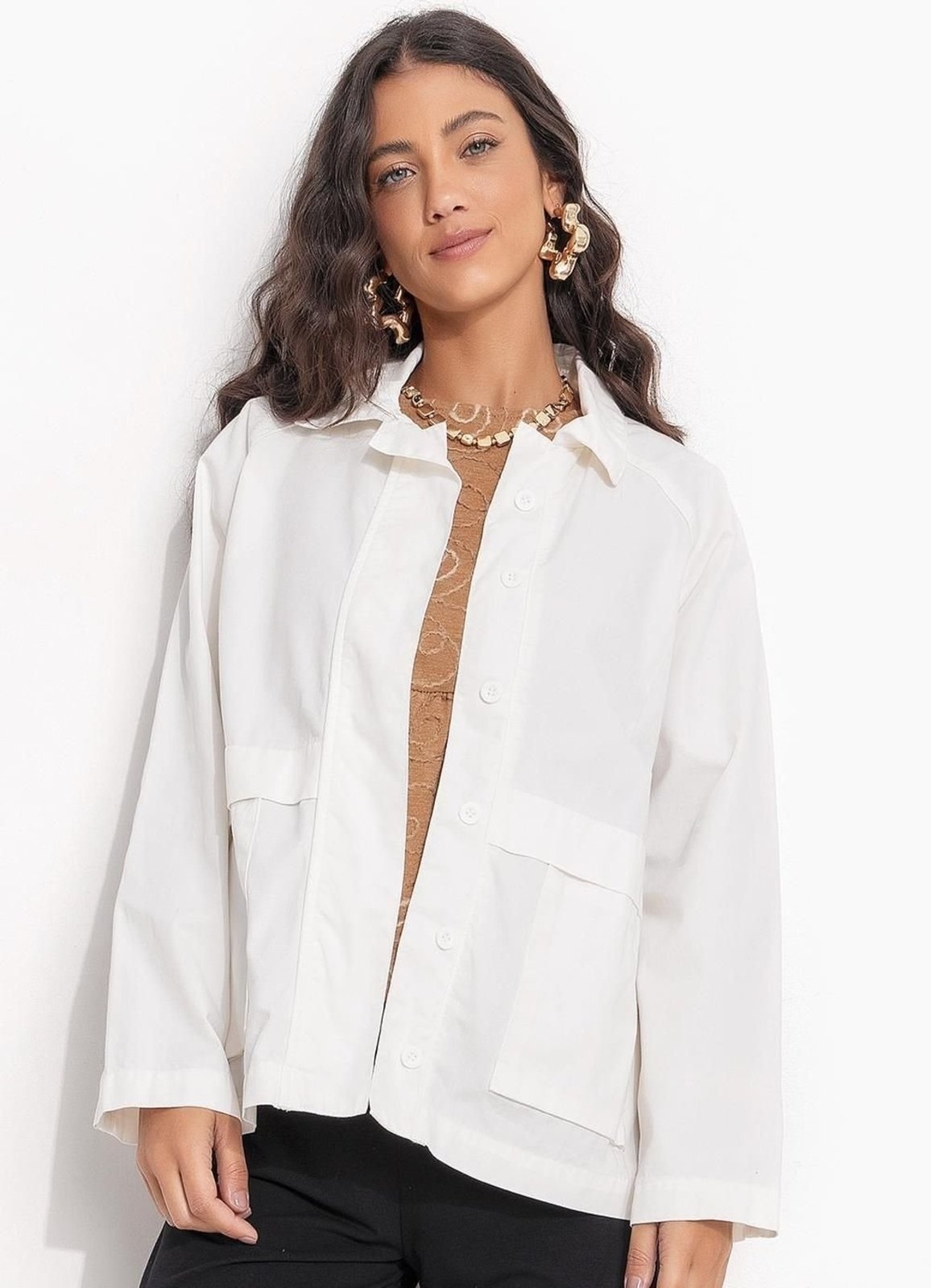 Imagem principal Jaqueta Sarja Off White Quintess branco white