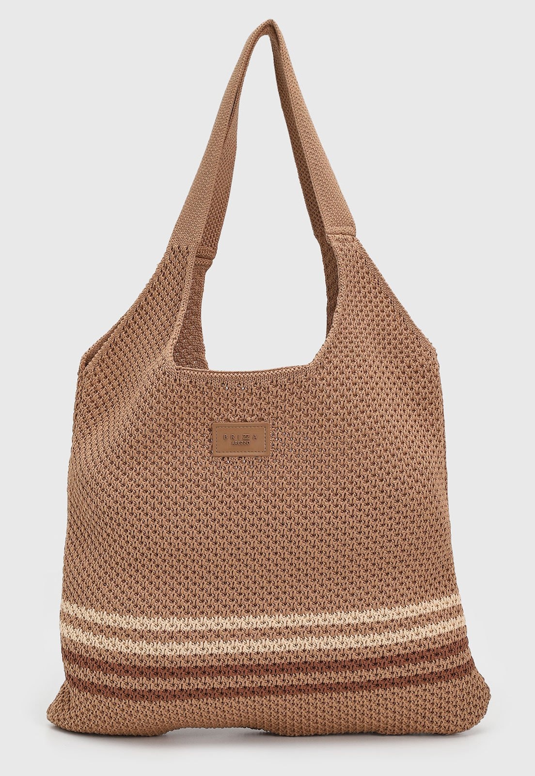 Imagem principal Bolsa Feminina Brizza Arezzo Grande Textura Tramado Brizza Arezzo bege