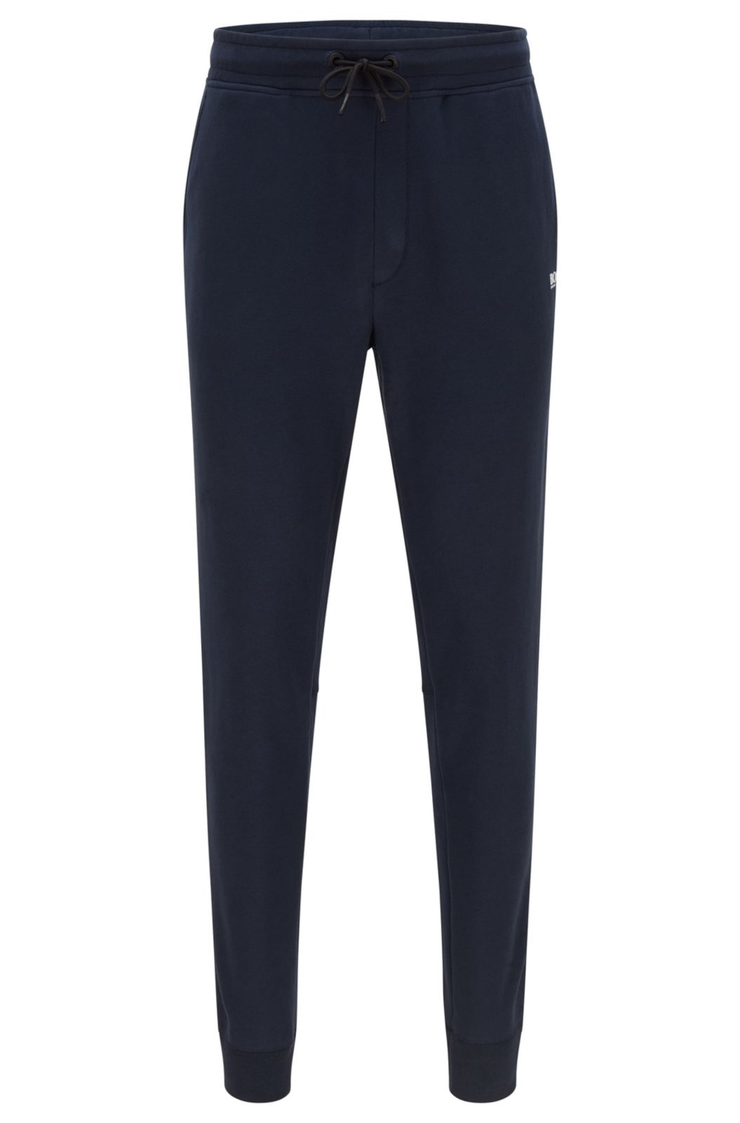 Imagem principal Calça Tracksuit Regular Fit Em Tecido Francês Com Logotipo Boss azul marinho