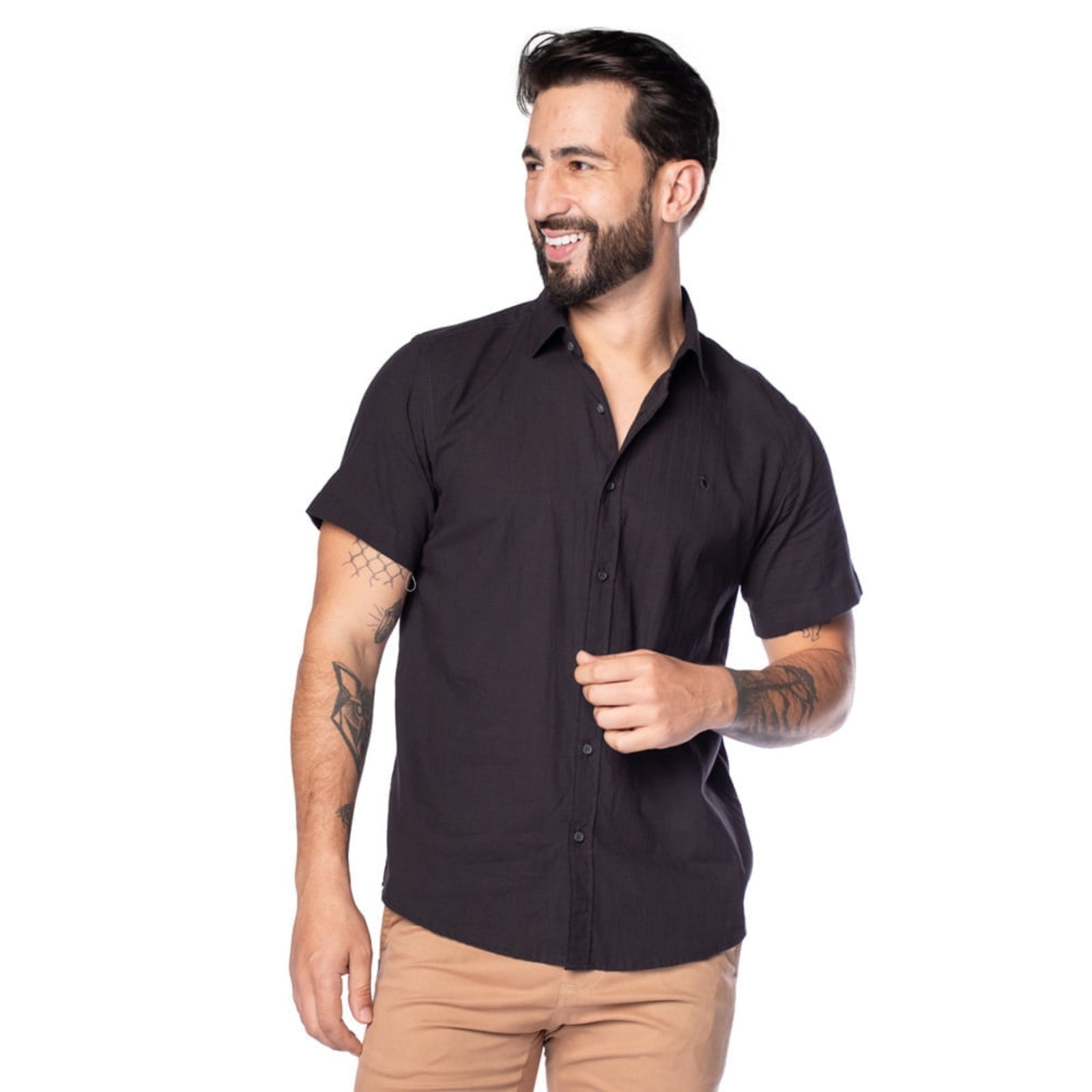 Imagem principal Camisa Masculina Amil Manga Curta Amil preto