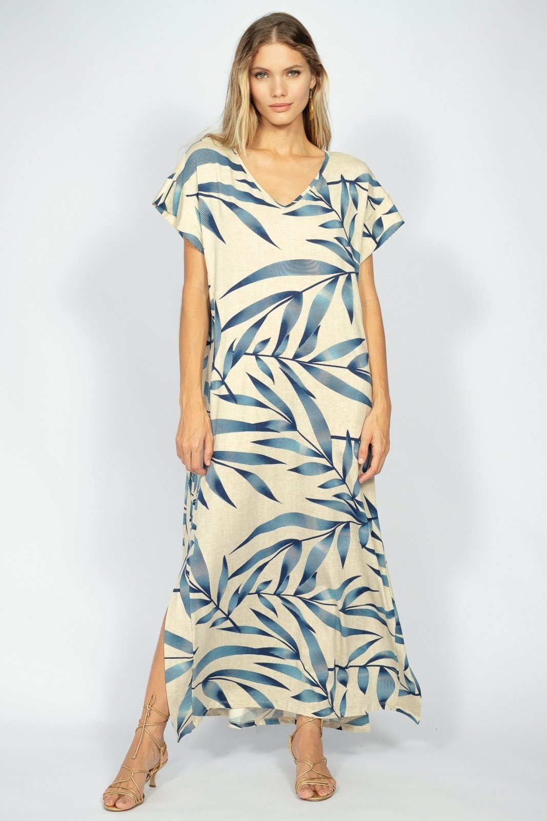 Imagem principal Vestido Nheengatu Malha Amazonia Vital Bambu Amazonia Vital azul/azul