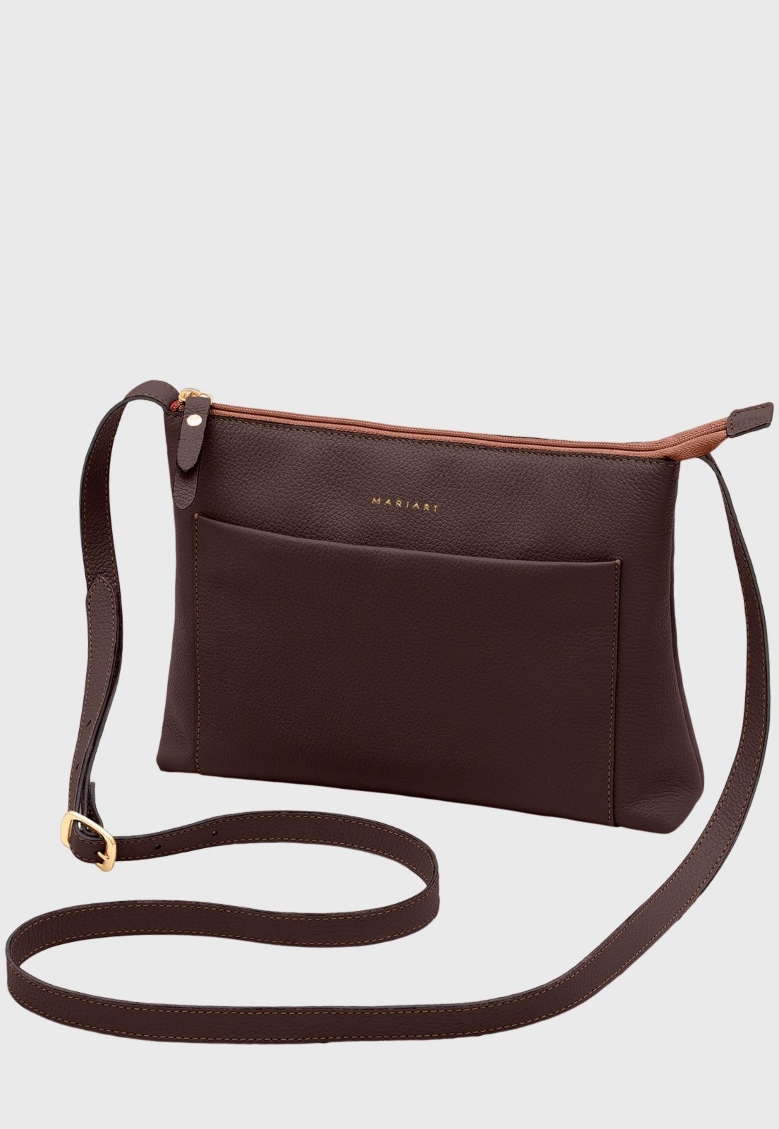 Imagem principal Bolsa Transversal Couro Mariart Orquídea Chocolate Mariart marrom