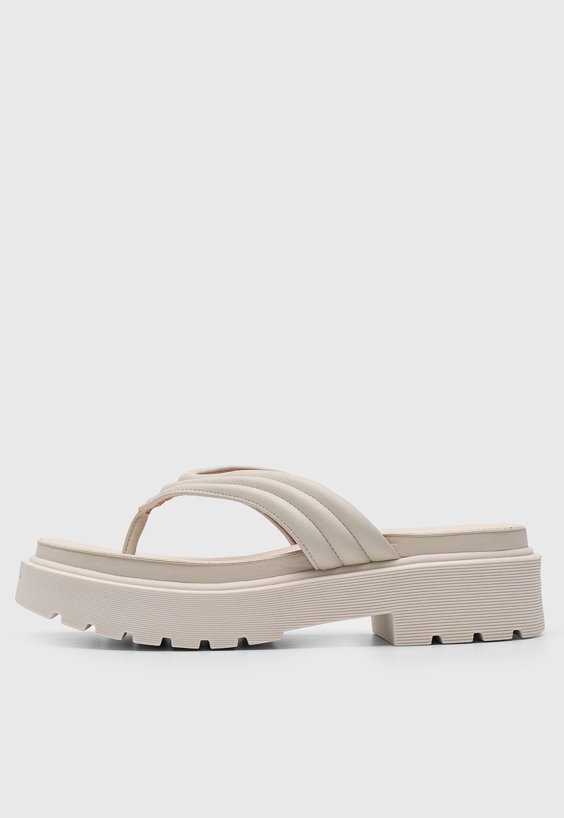 Imagem principal Sandália Feminina Vizzano Salto Médio Bloco Acolchoada Off-White VIZZANO off-white white