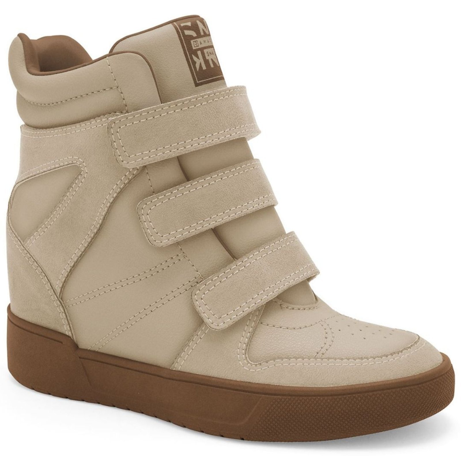 Imagem principal Bota Sneaker Retrô Mocca Anabela Embutida Ramarim 2591202-2 RAMARIM bege mocca