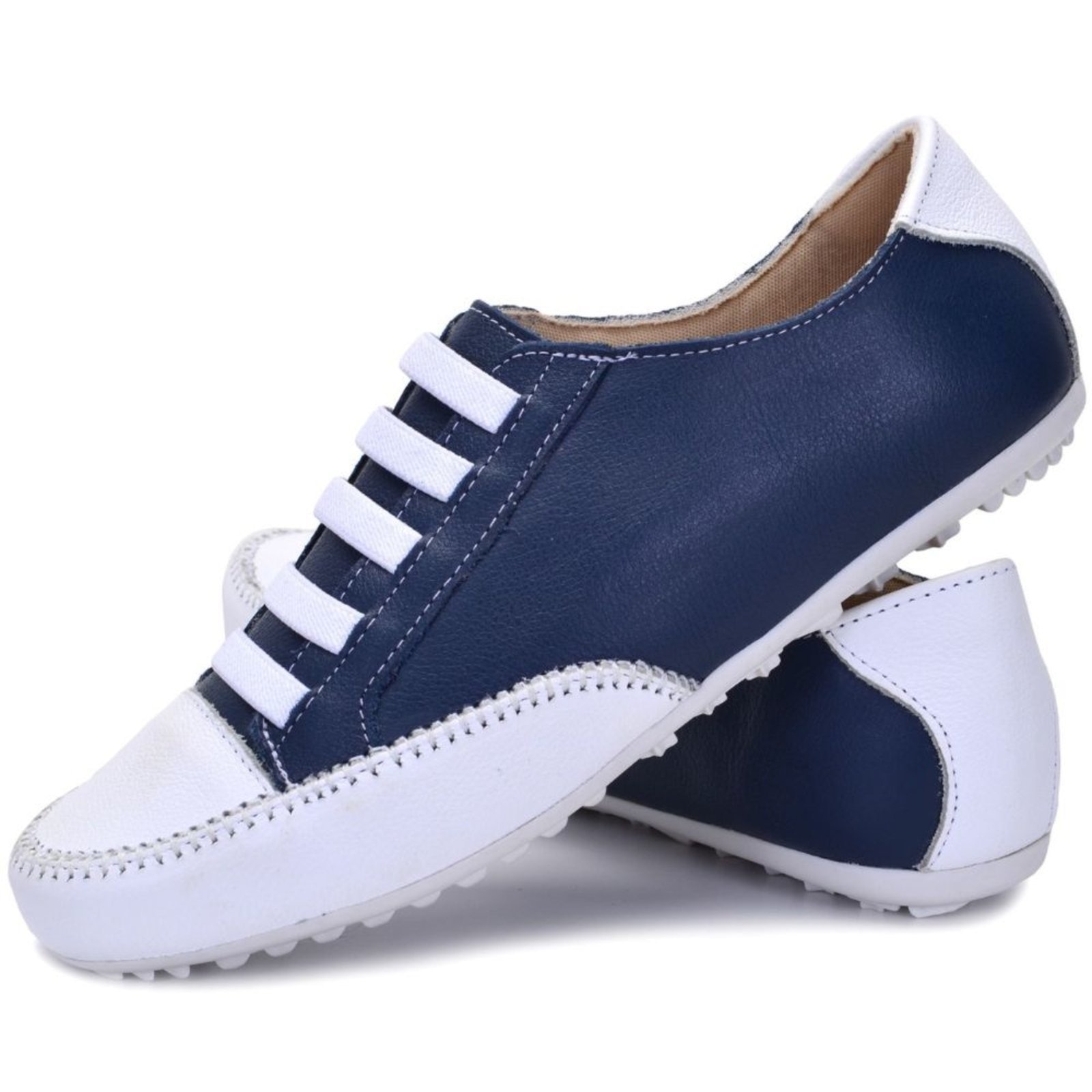 Imagem principal Sapatênis Feminino e Em Couro Leve ROMEU E JULIETA SHOES azul marinho/branco
