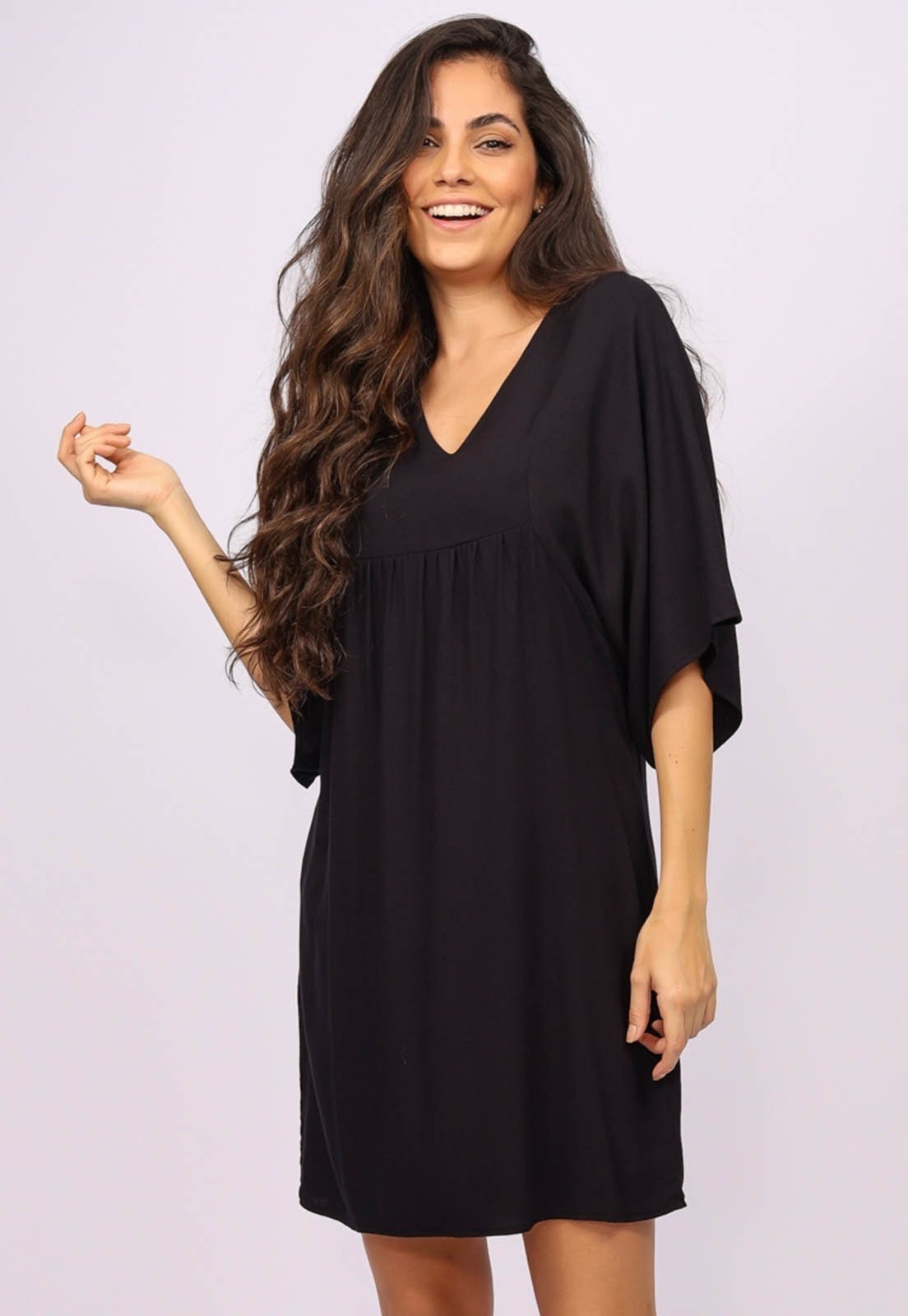 Imagem principal Vestido Curto Bata Amazonia Vital Amazonia Vital preto
