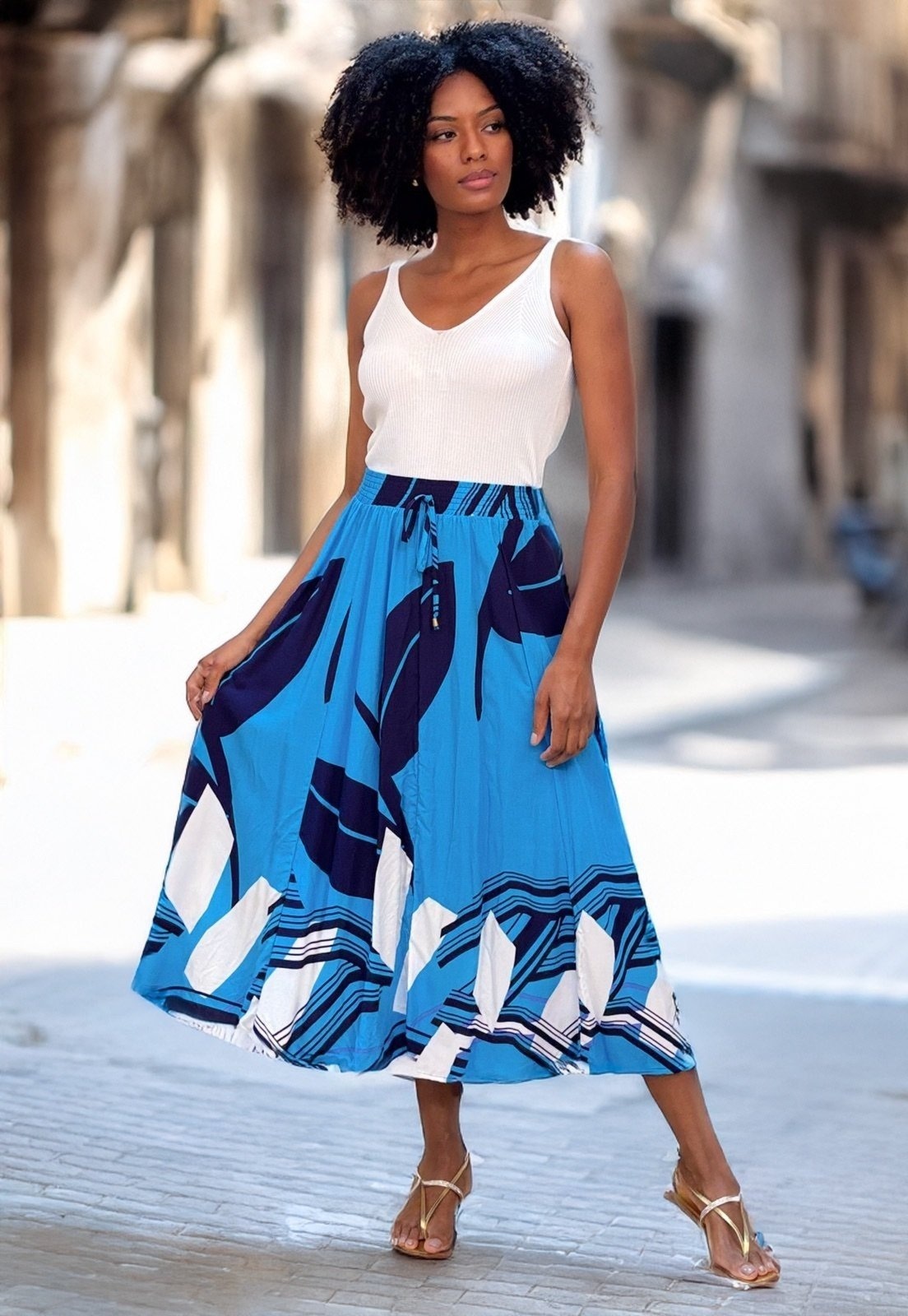 Imagem principal Saia Longa Amazonia Vital Estampa Imbé Blue Amazonia Vital azul/estampado blue